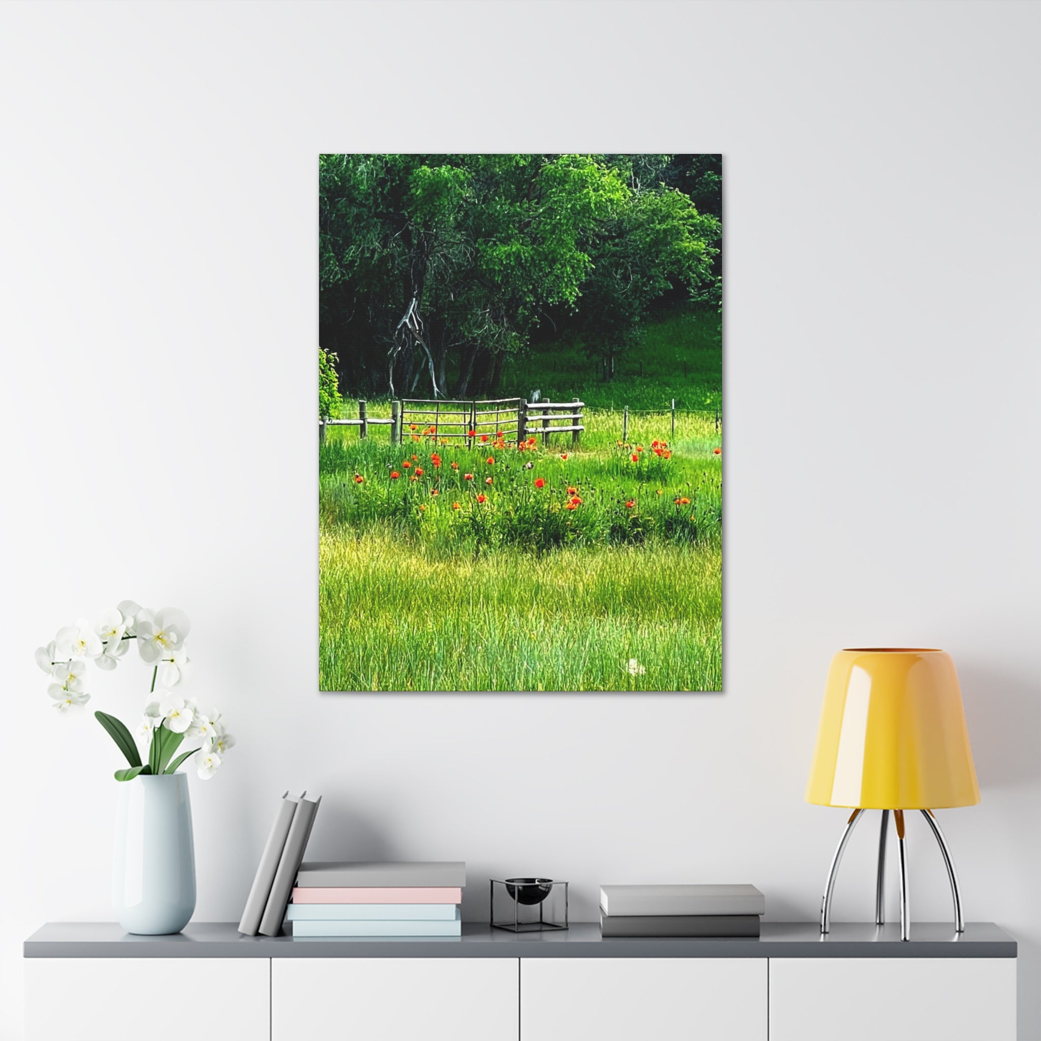 Utah Poppy Field Canvas Wrap