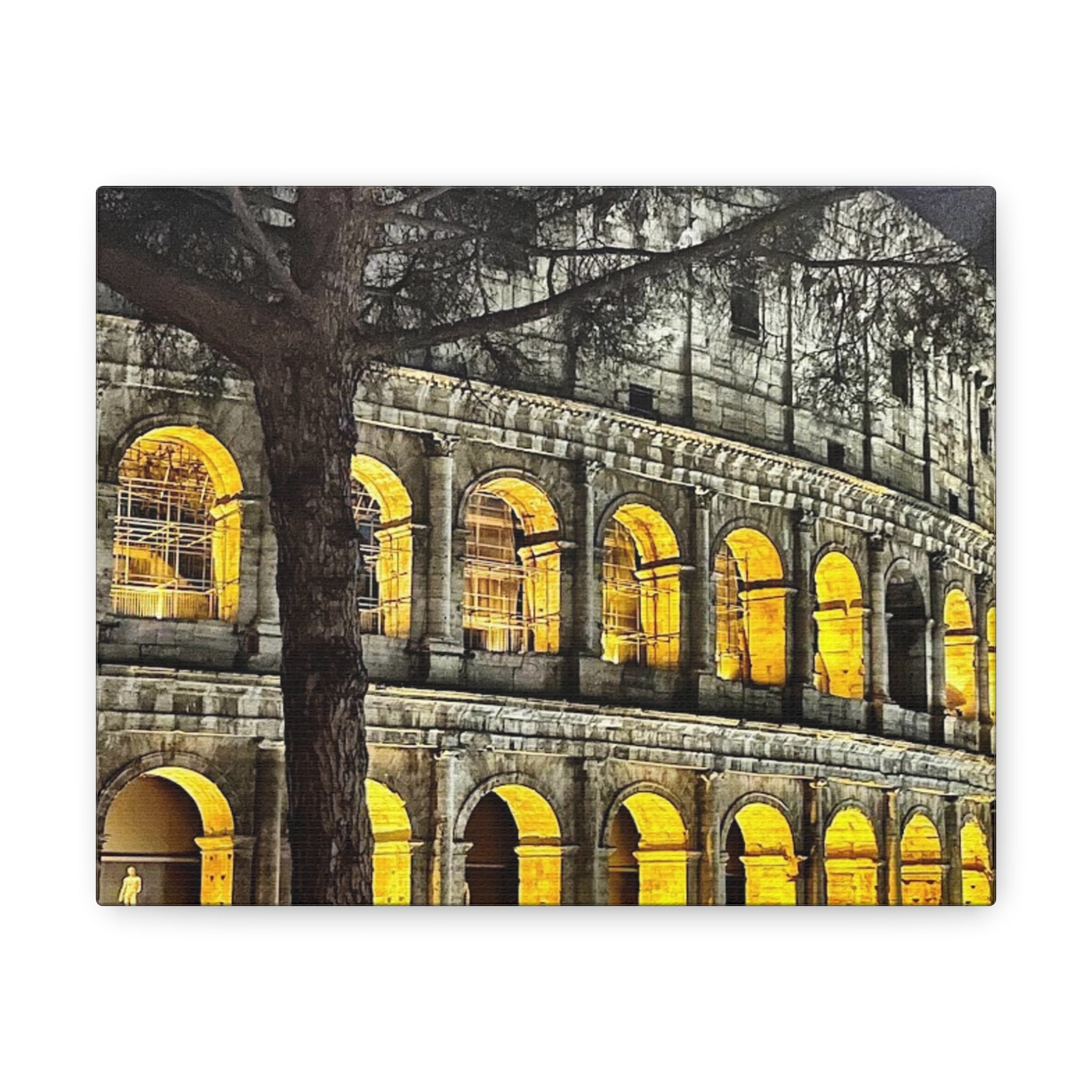 Rome at Night Canvas Wrap