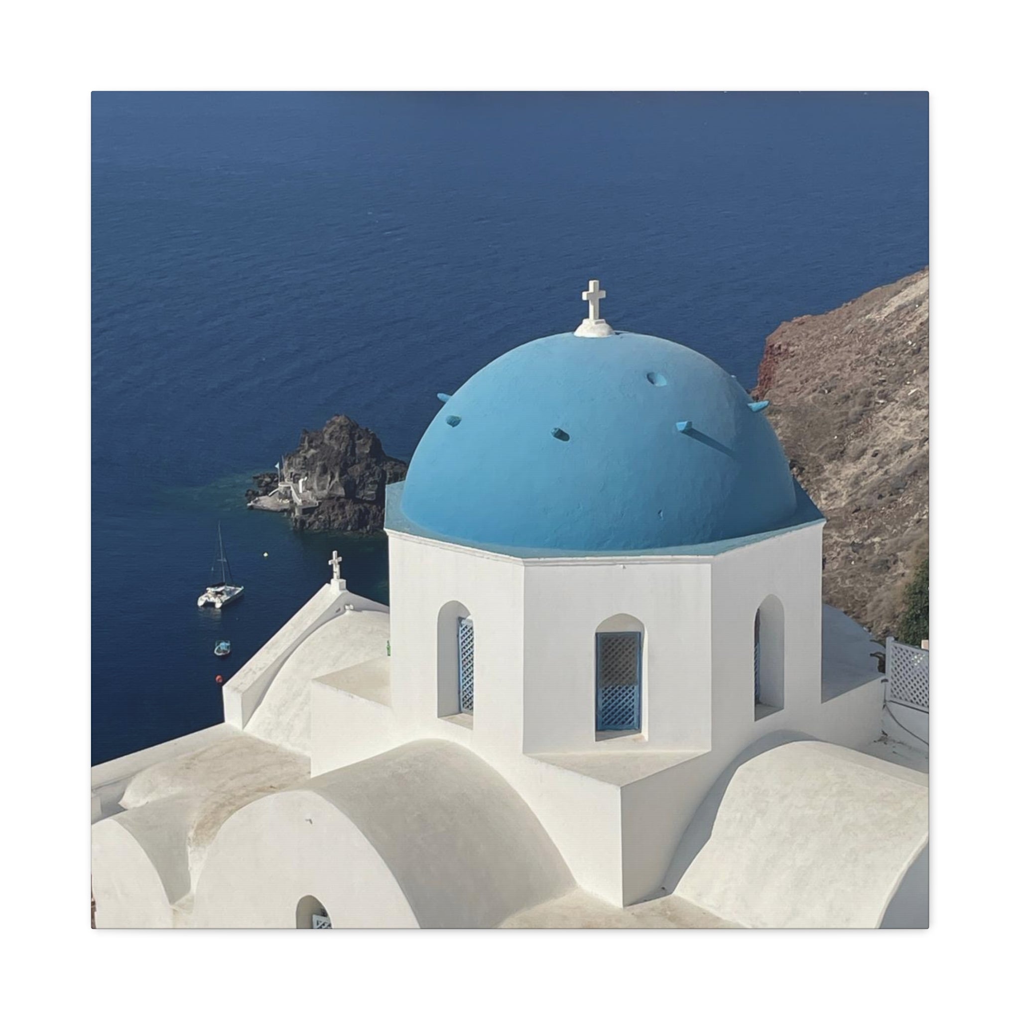 Santorini Greece Canvas Wrap