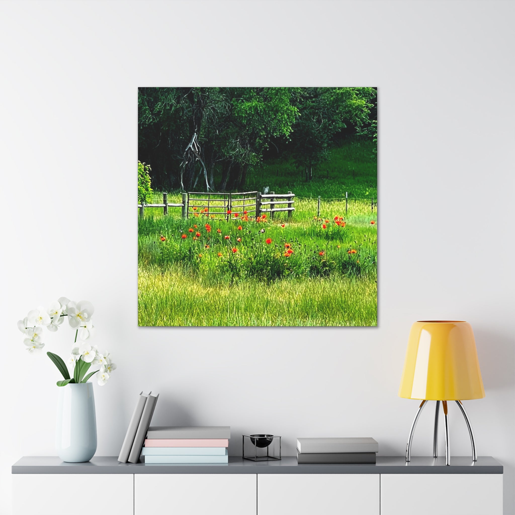 Utah Poppy Field Canvas Wrap