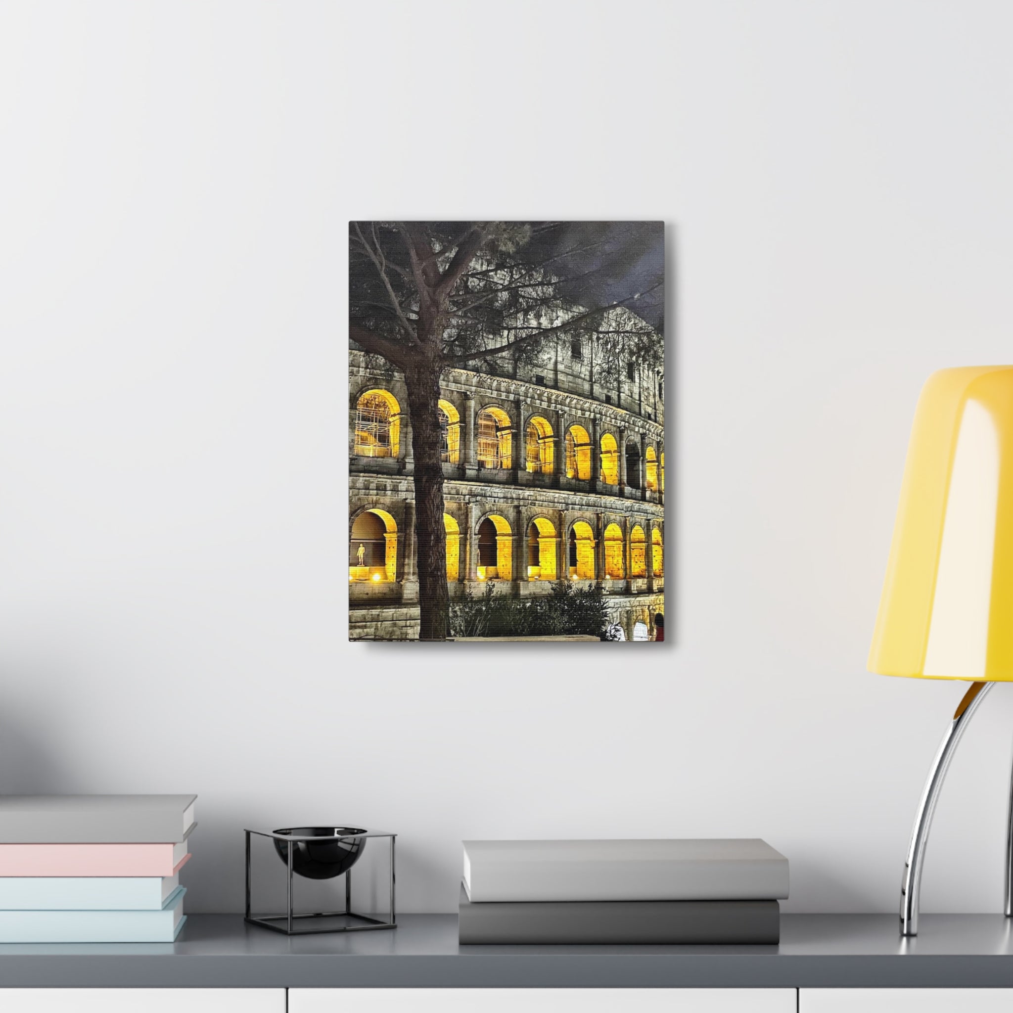 Rome at Night Canvas Wrap