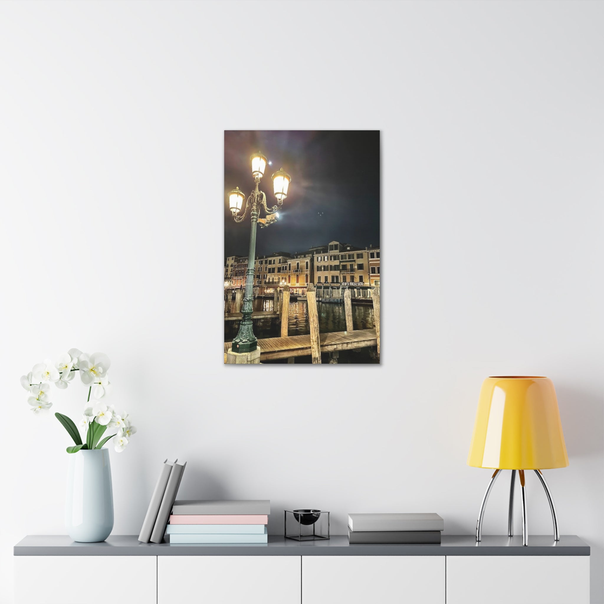 Venice Italy at Night Canvas Wrap