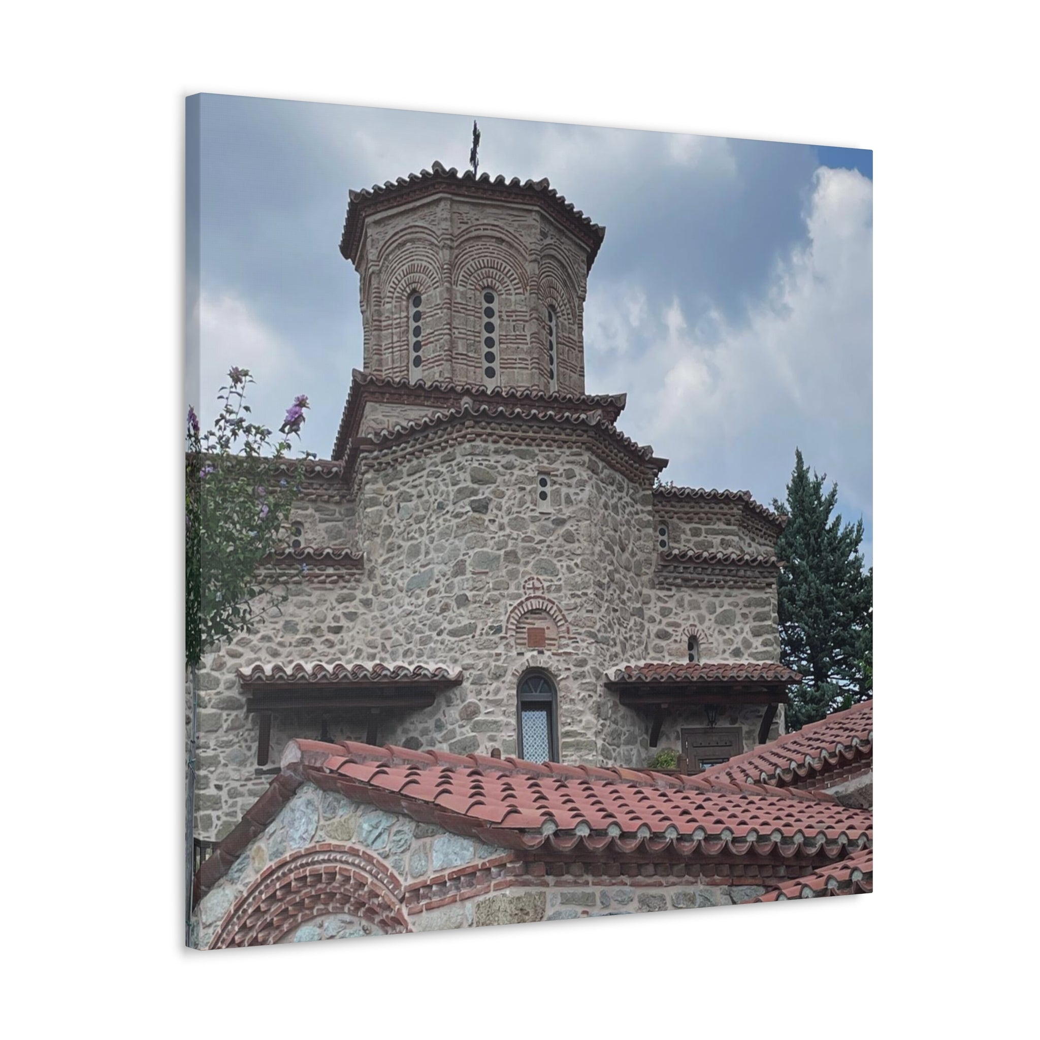 Greek Monastery Canvas Wrap