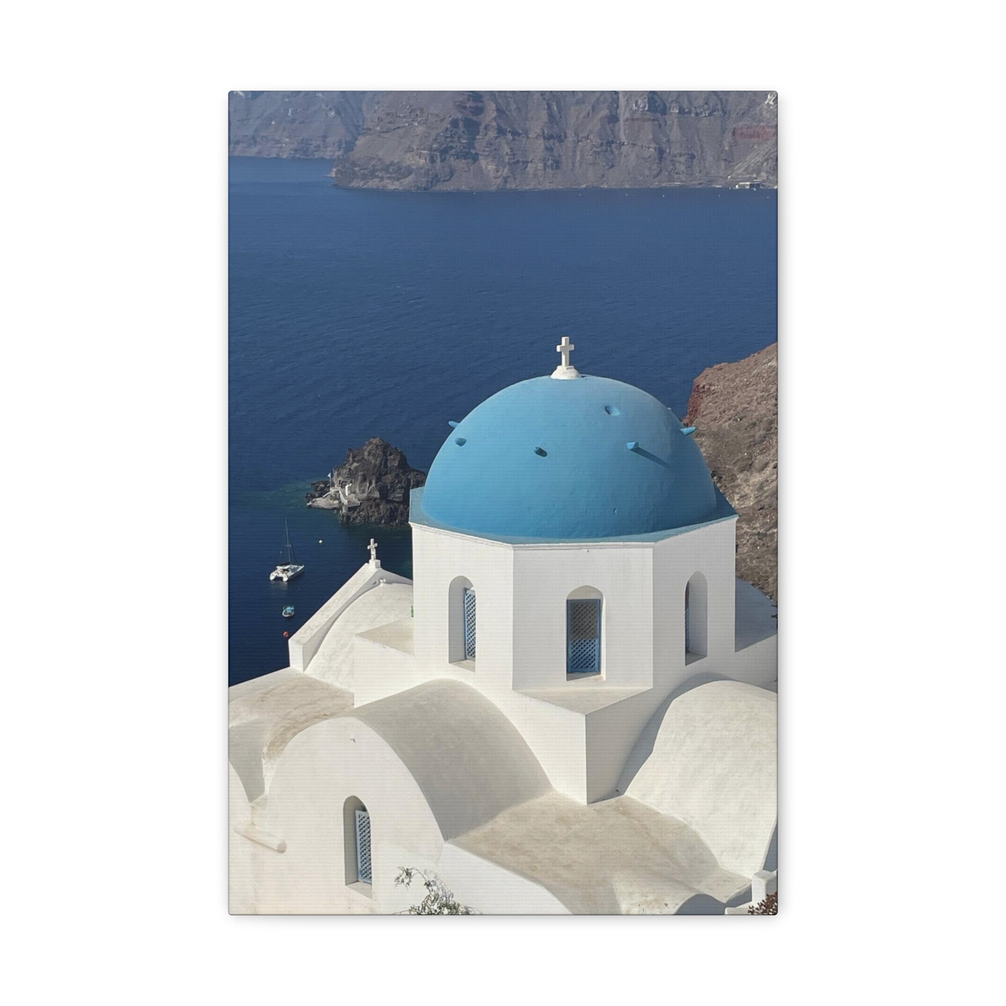 Santorini Greece Canvas Wrap