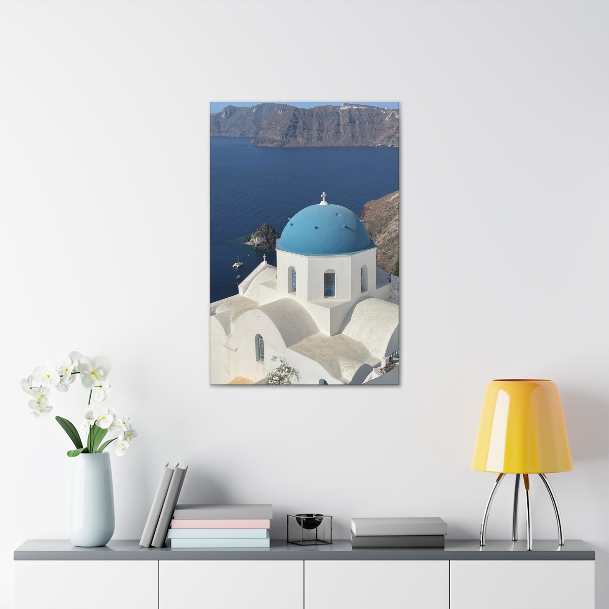 Santorini Greece Canvas Wrap