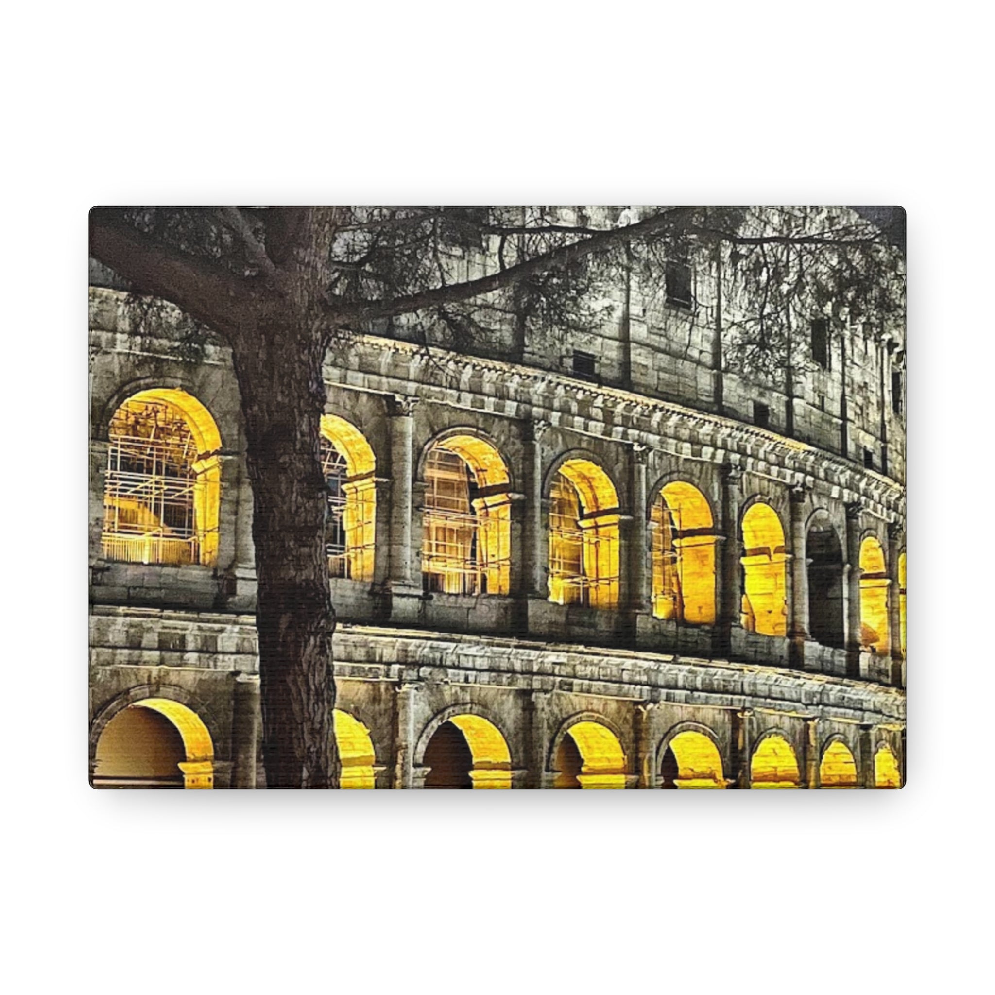 Rome at Night Canvas Wrap