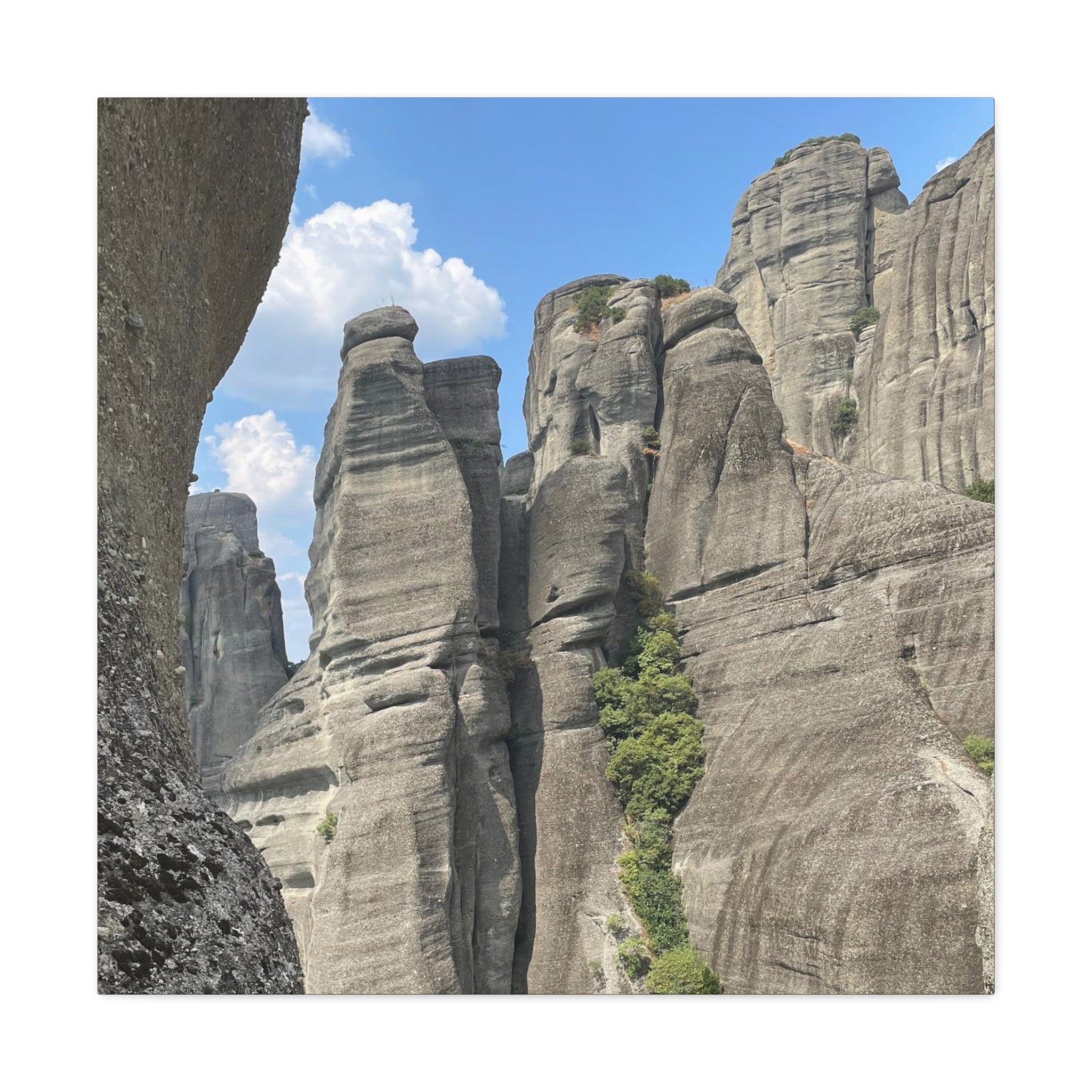 Meteora Mountains Greece Canvas Wrap