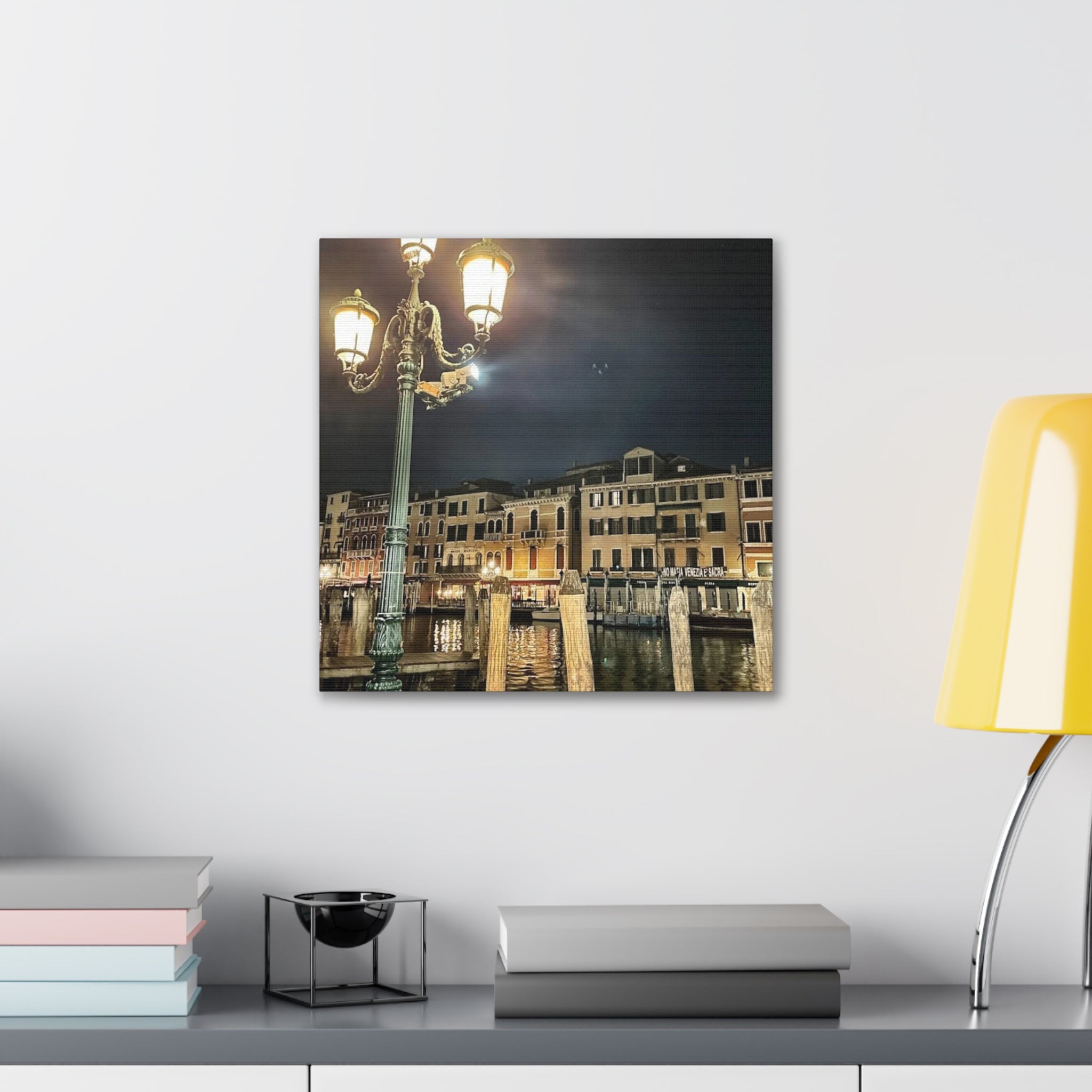 Venice Italy at Night Canvas Wrap