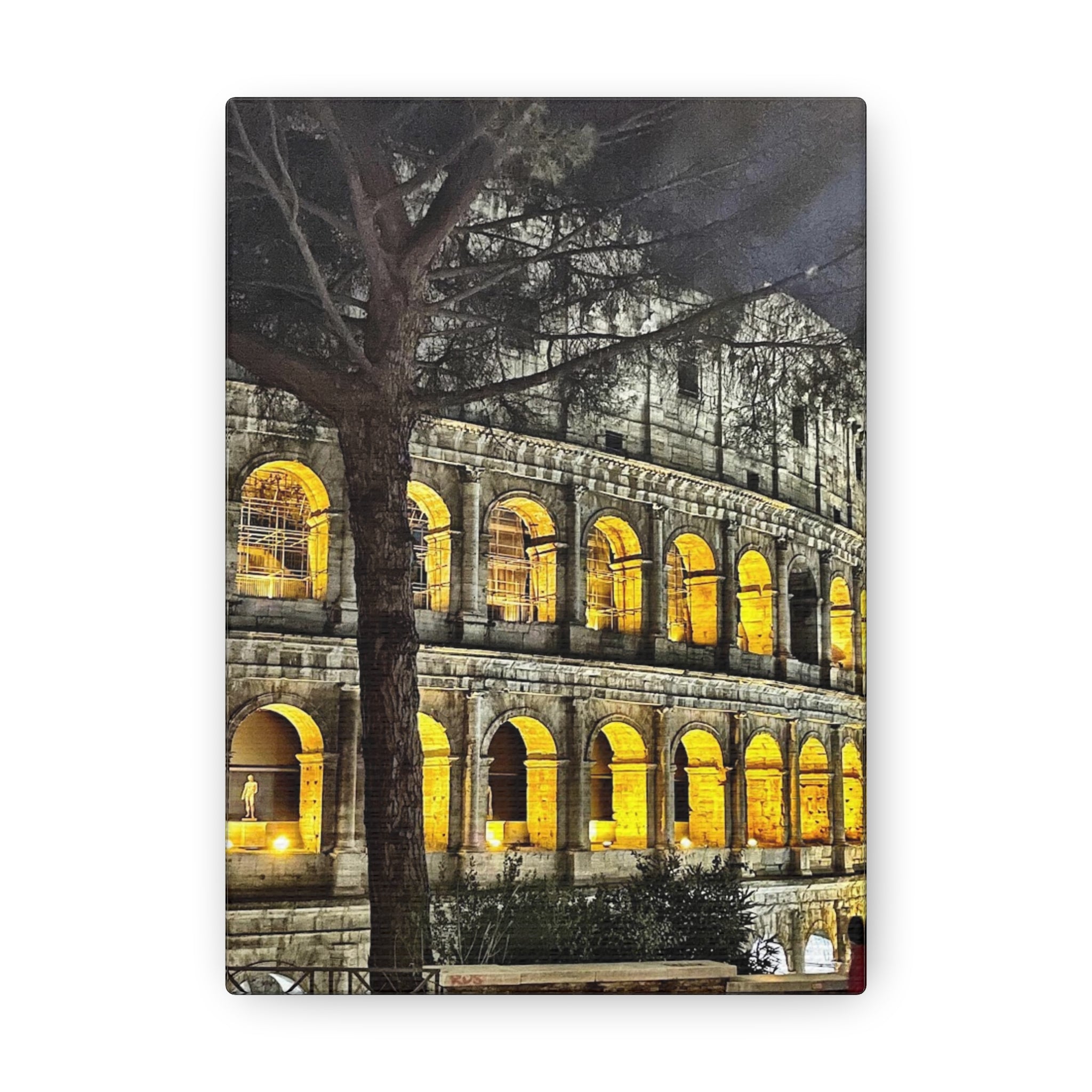 Rome at Night Canvas Wrap