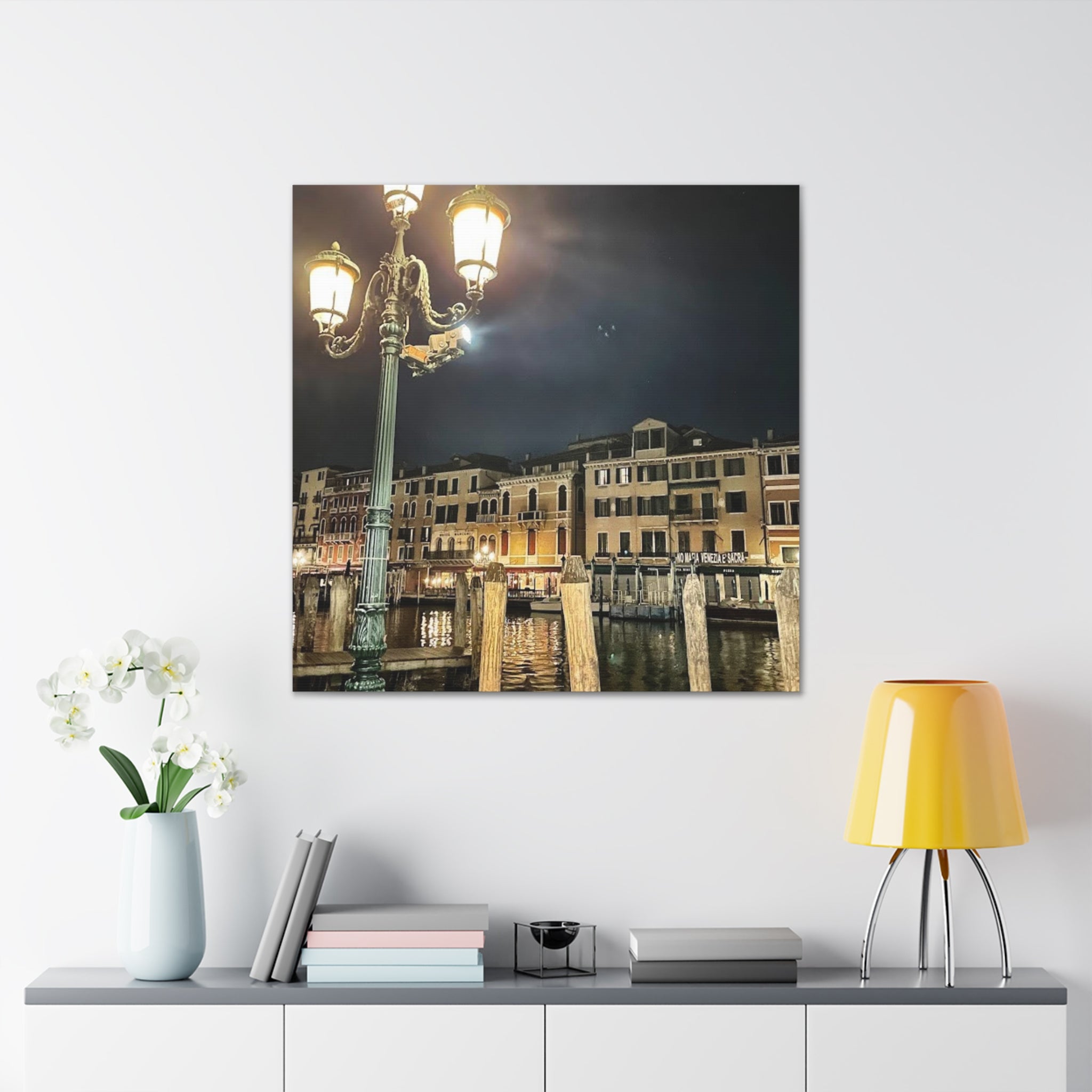 Venice Italy at Night Canvas Wrap