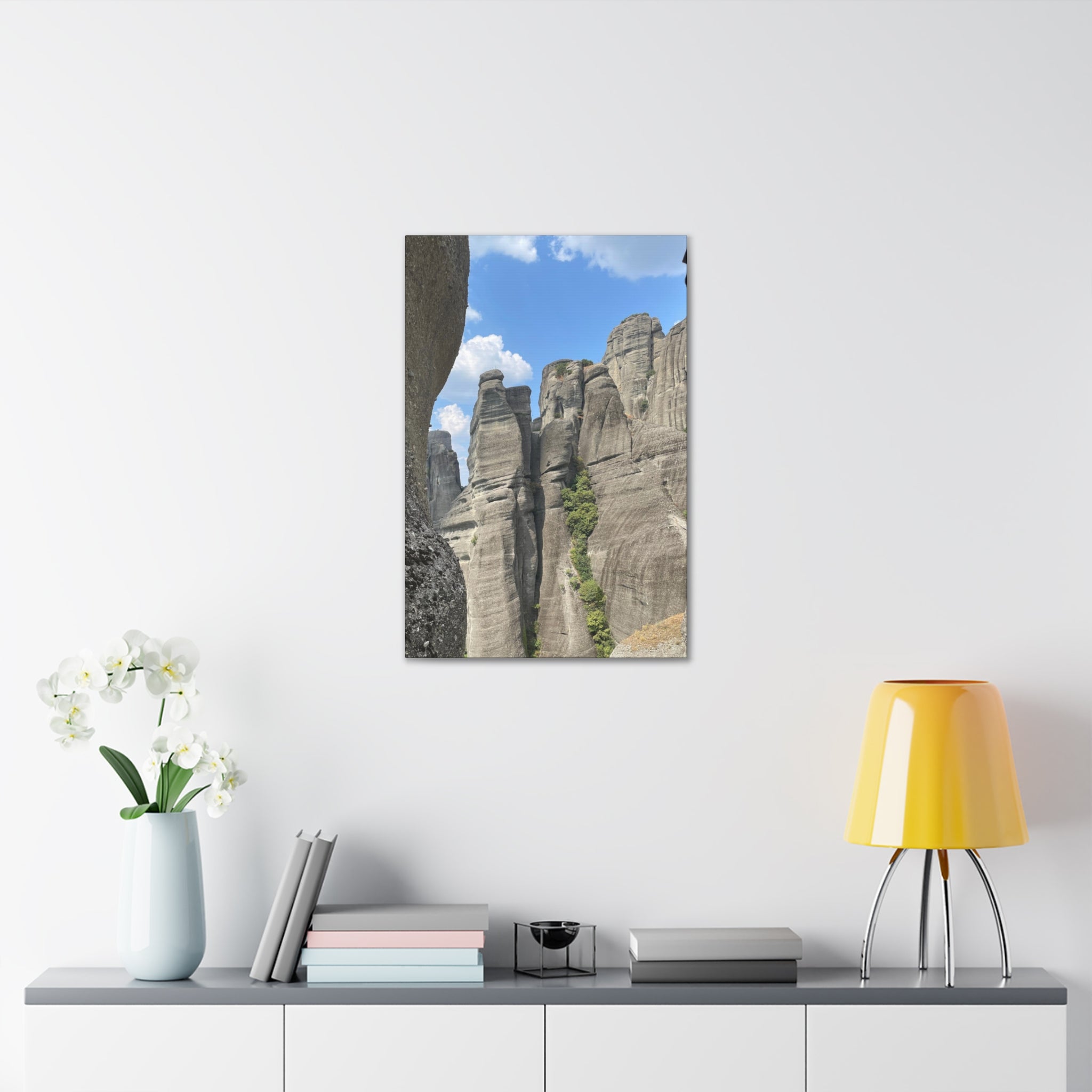 Meteora Mountains Greece Canvas Wrap