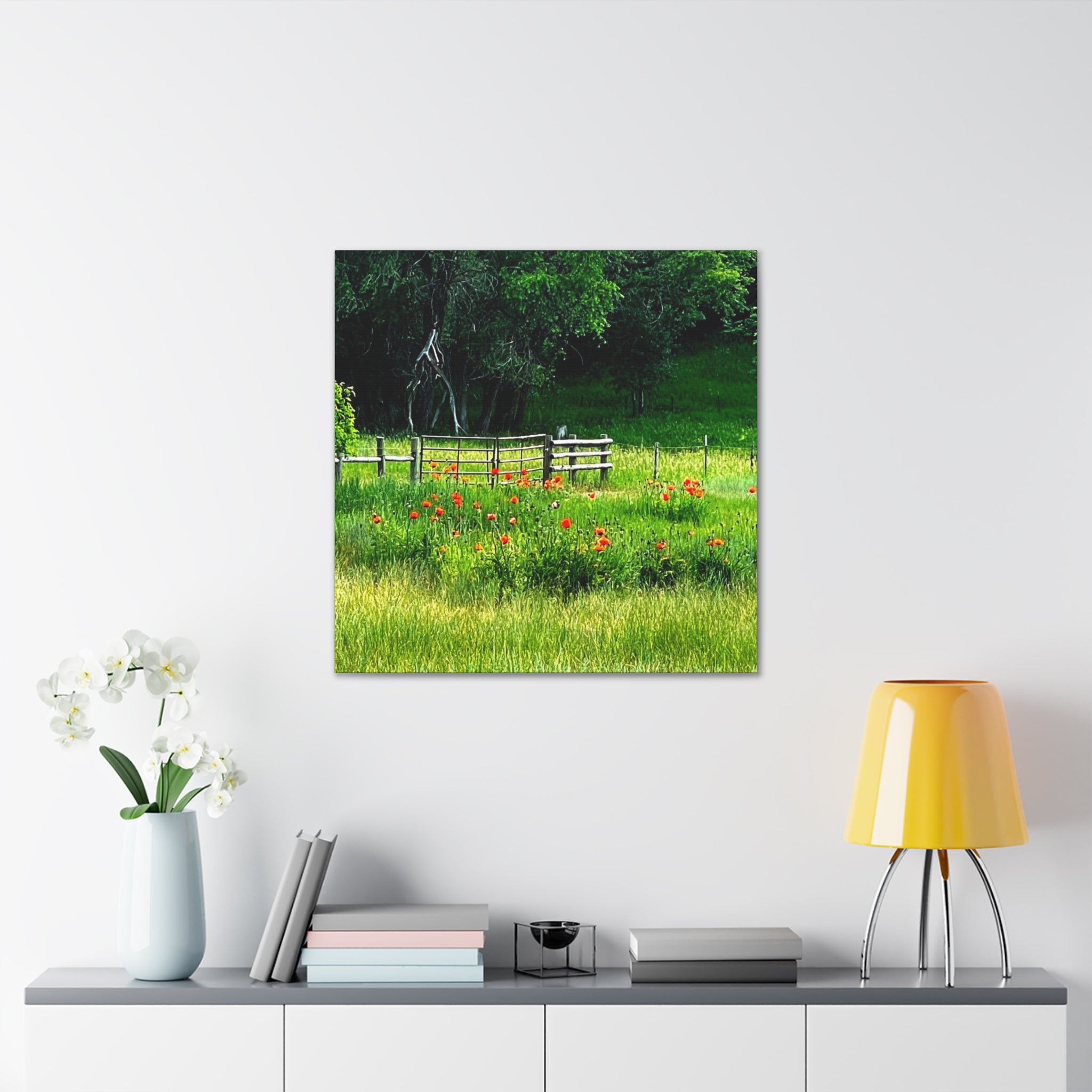 Utah Poppy Field Canvas Wrap