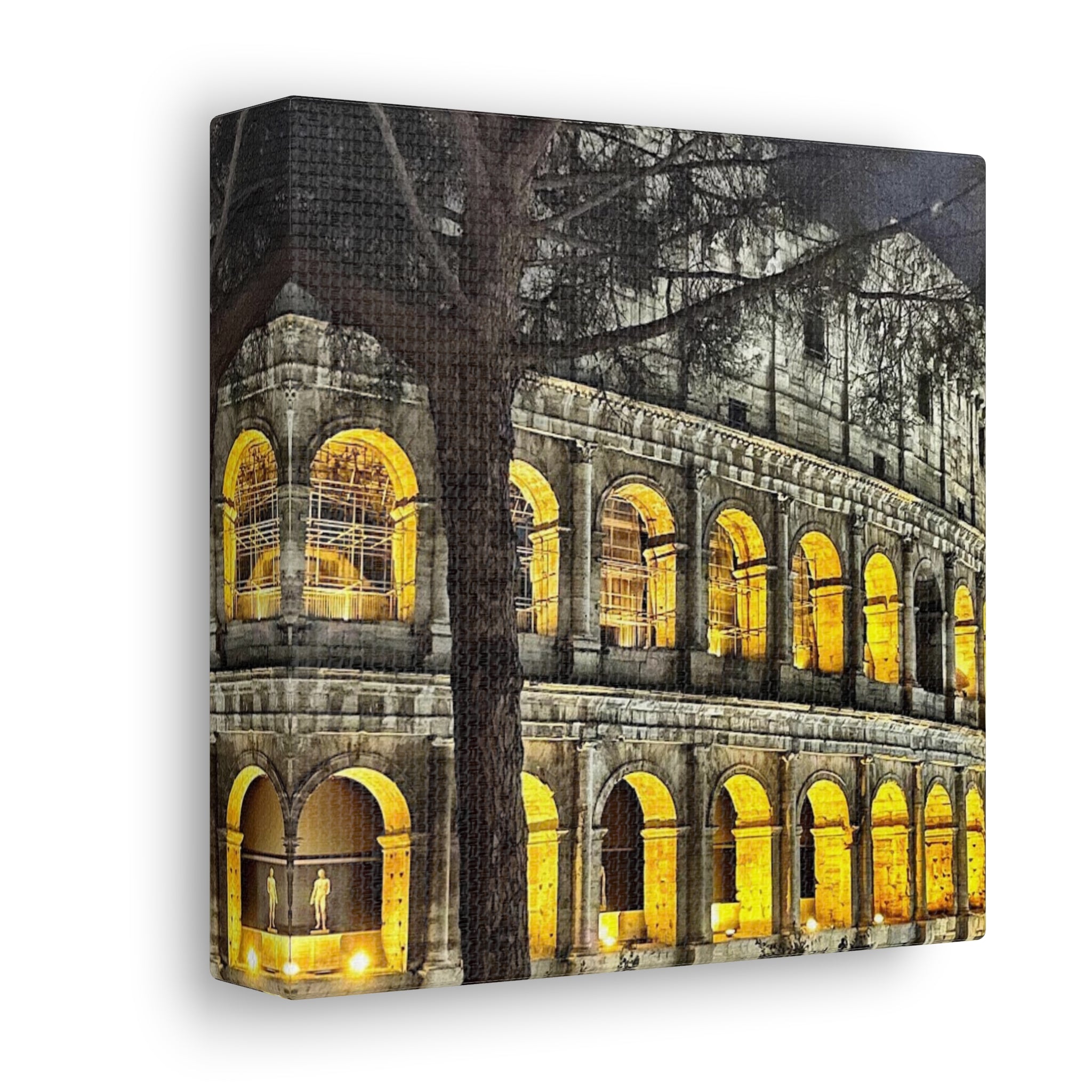 Rome at Night Canvas Wrap