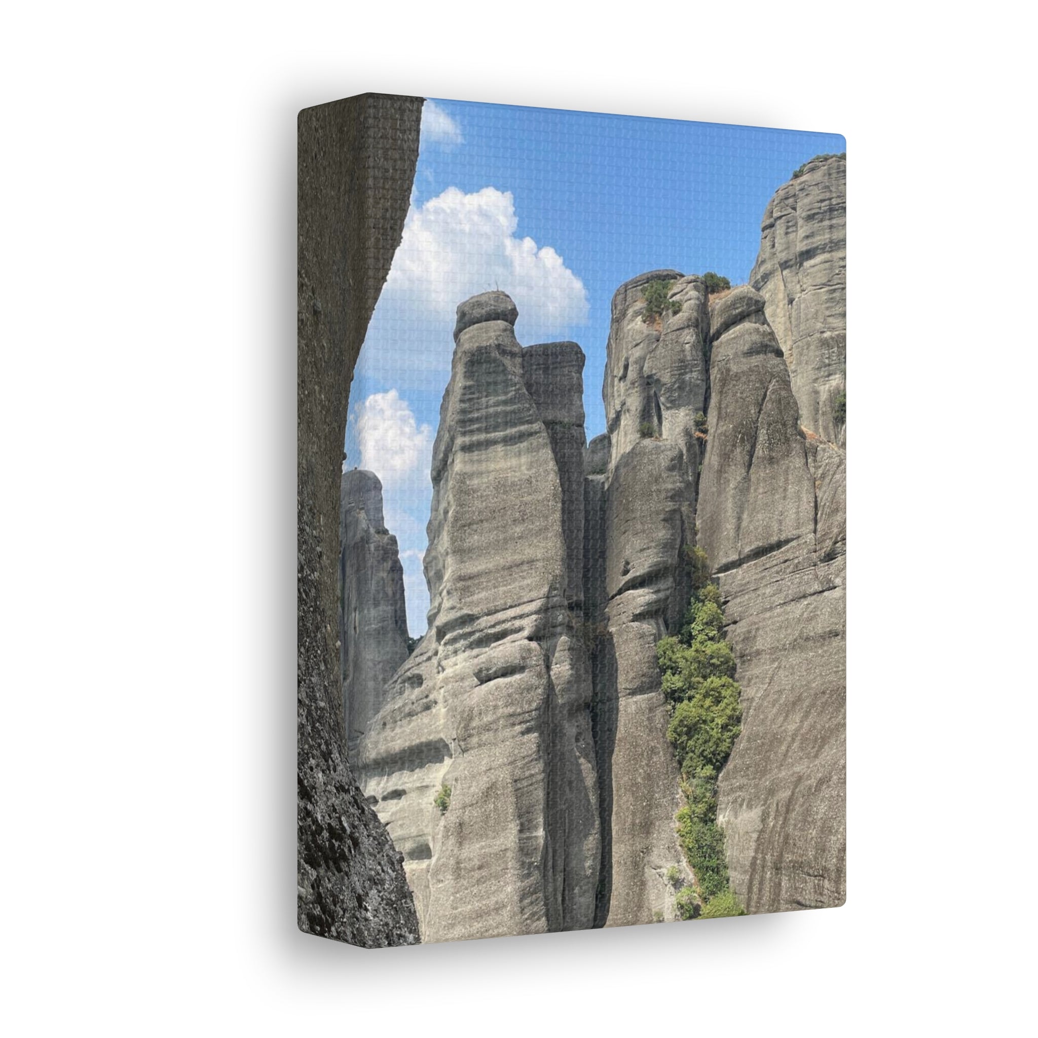 Meteora Mountains Greece Canvas Wrap