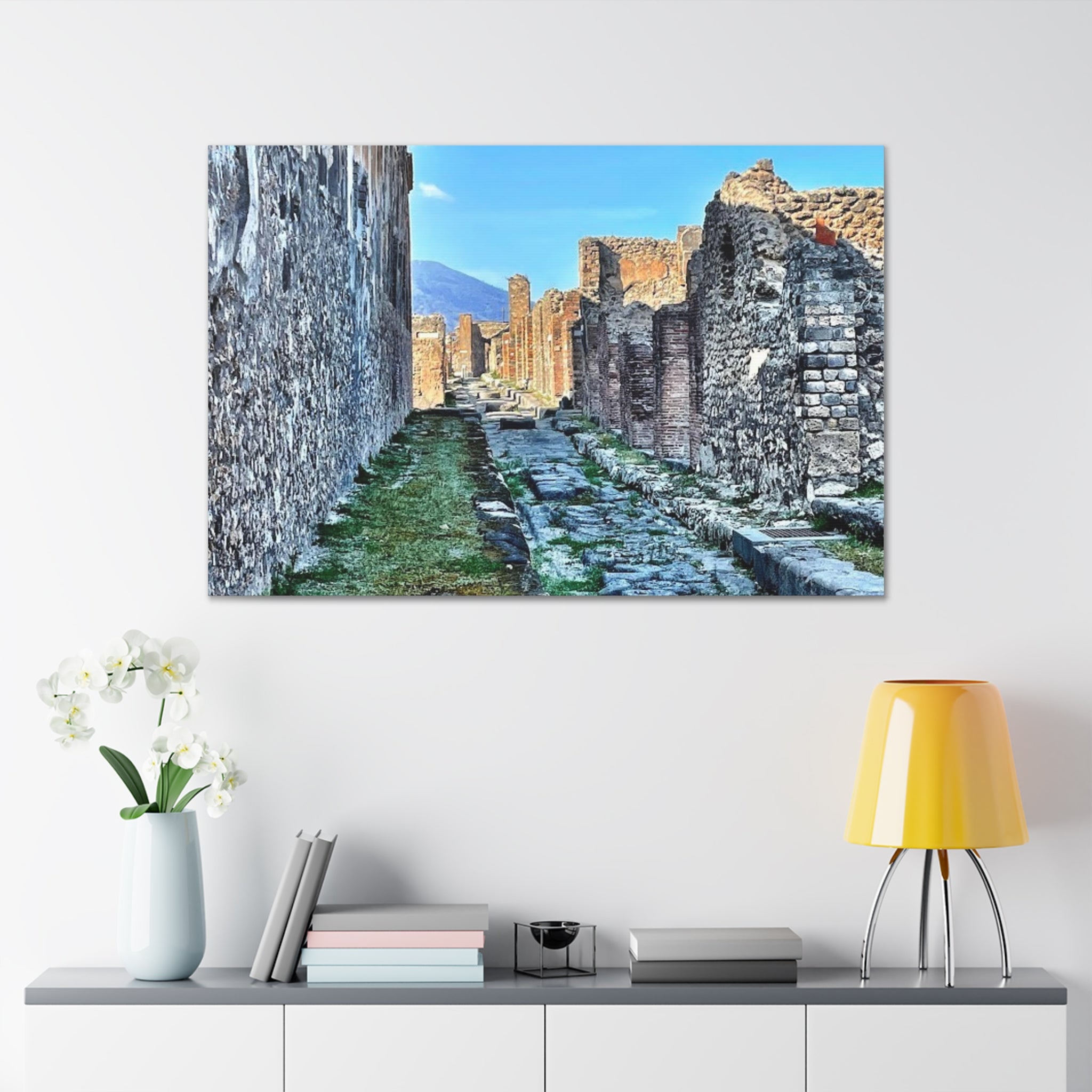 Streets of Pompeii Italy Canvas Wrap