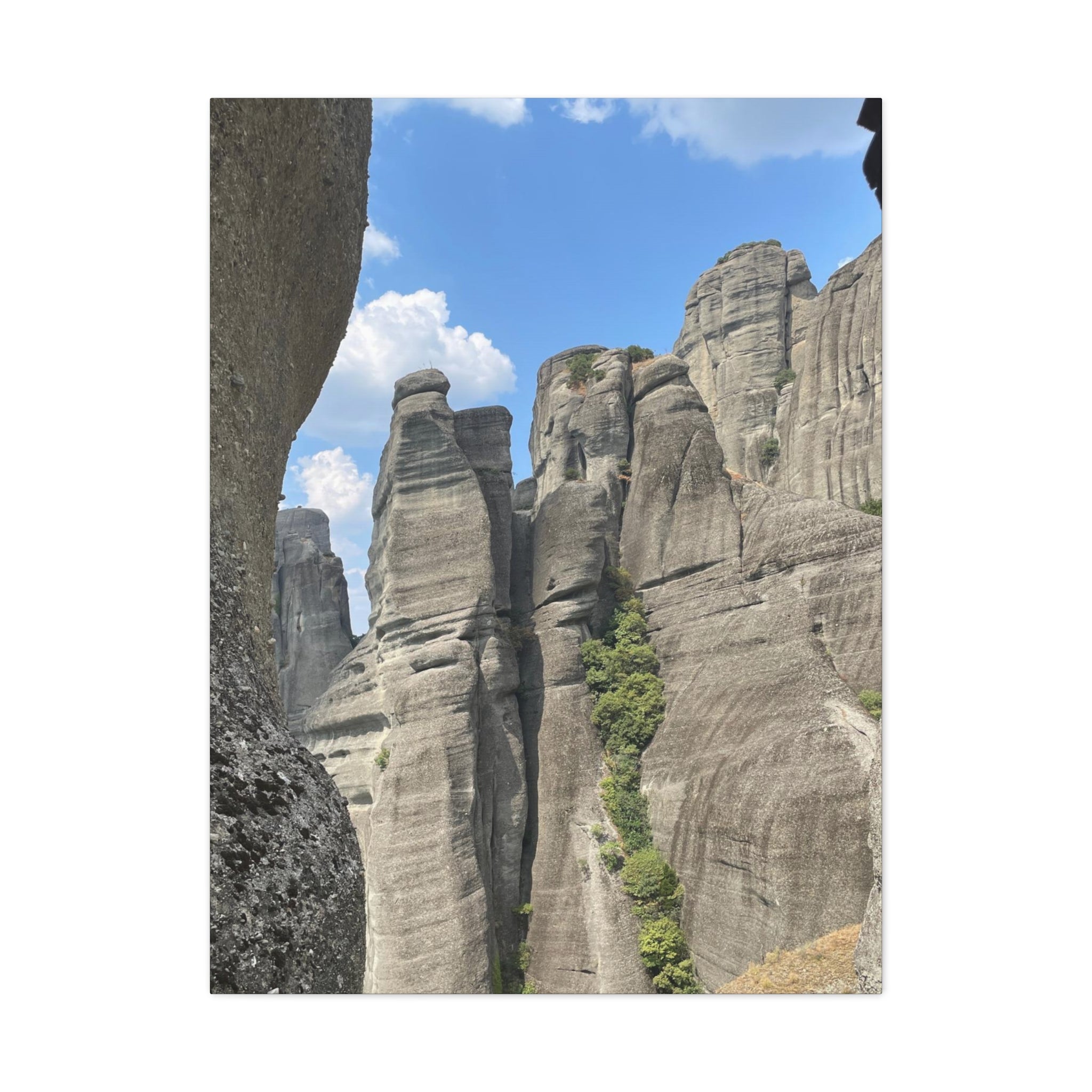 Meteora Mountains Greece Canvas Wrap