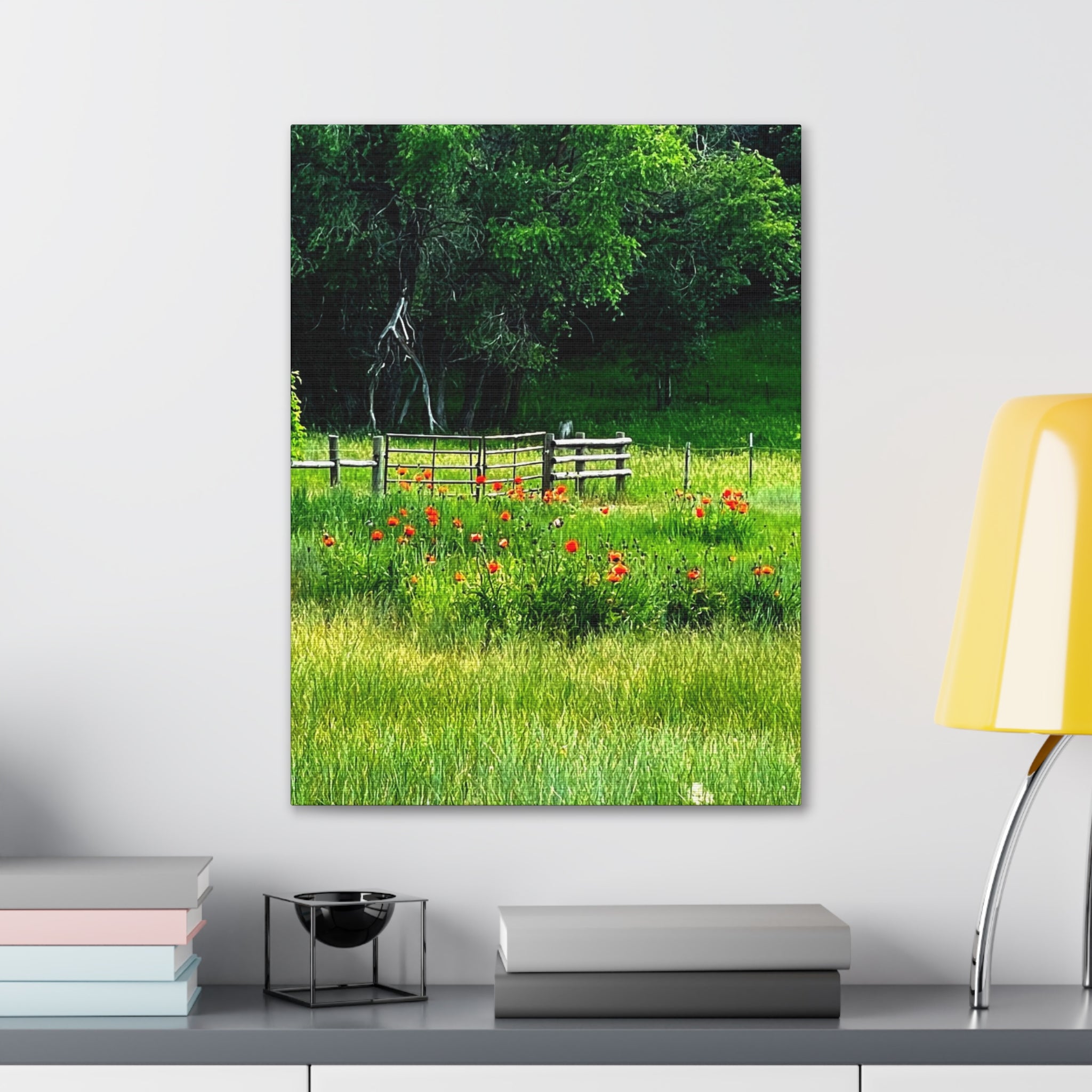 Utah Poppy Field Canvas Wrap