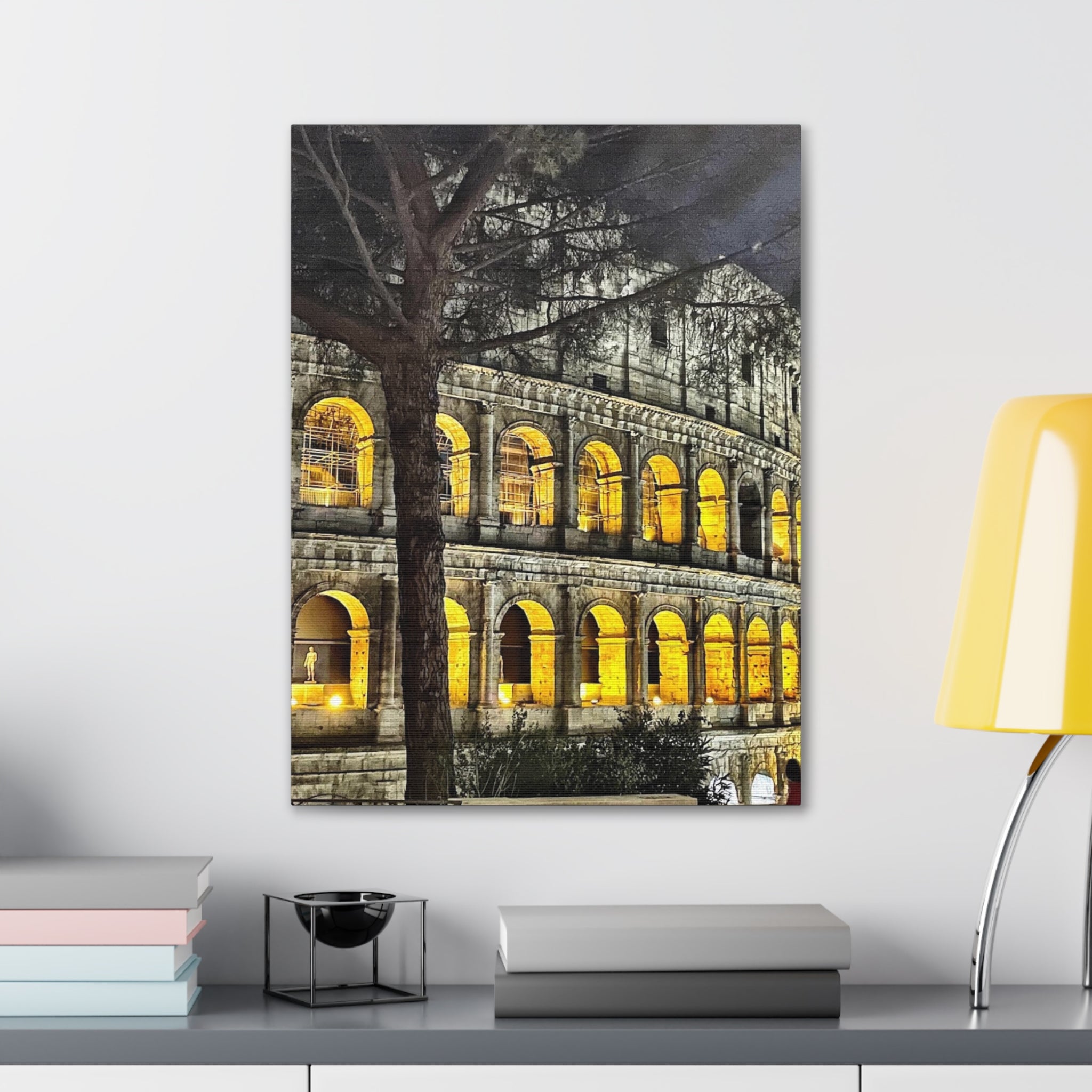 Rome at Night Canvas Wrap