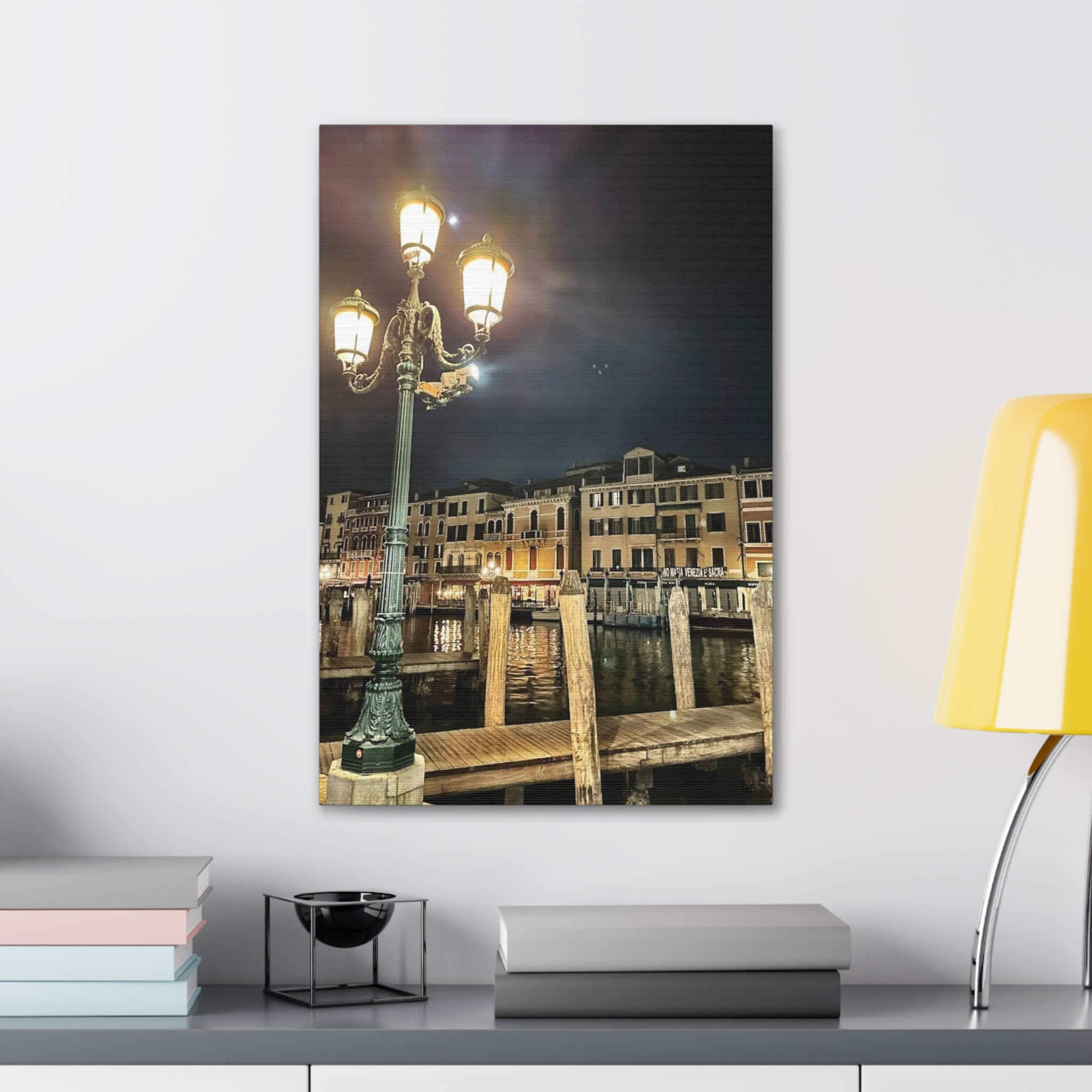 Venice Italy at Night Canvas Wrap