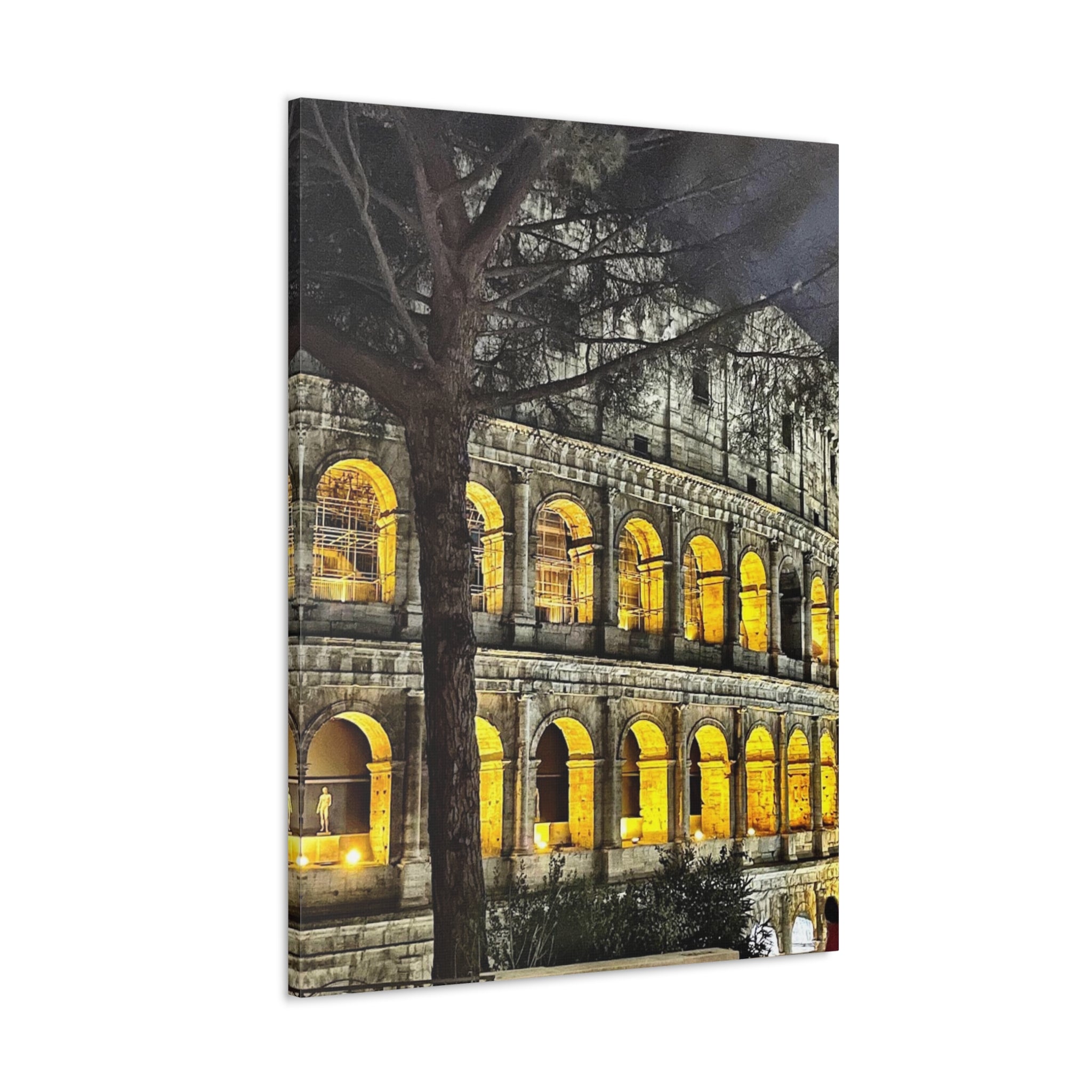 Rome at Night Canvas Wrap