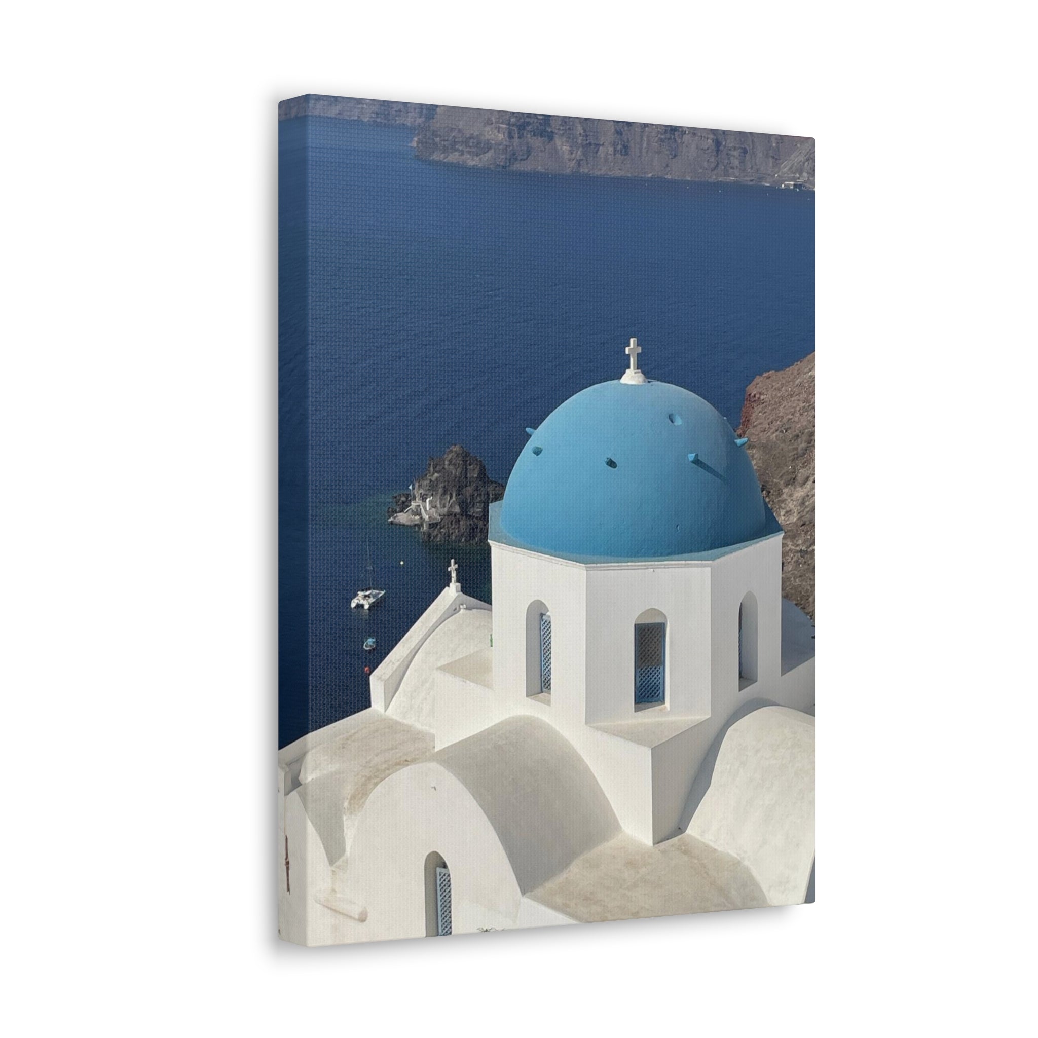 Santorini Greece Canvas Wrap