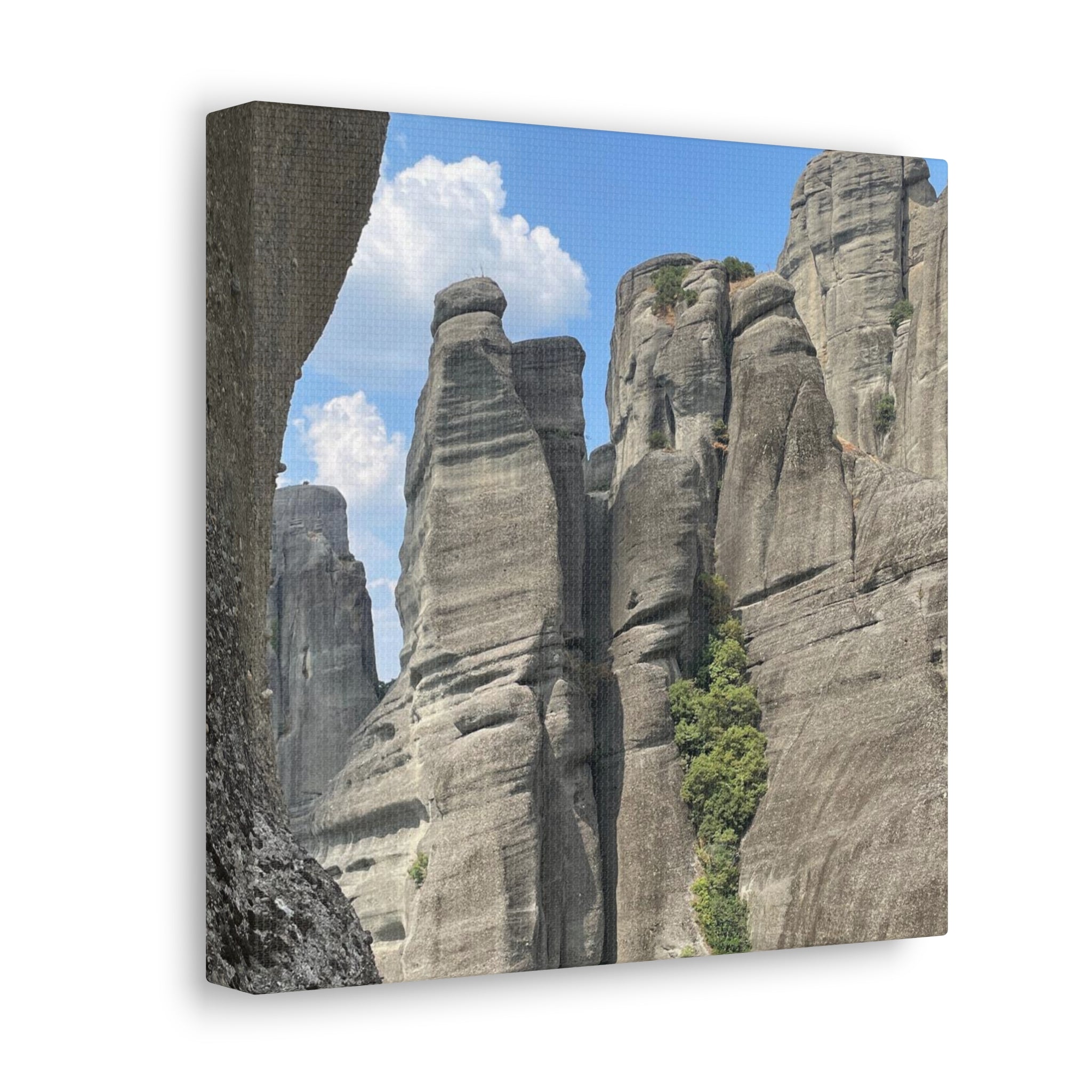 Meteora Mountains Greece Canvas Wrap