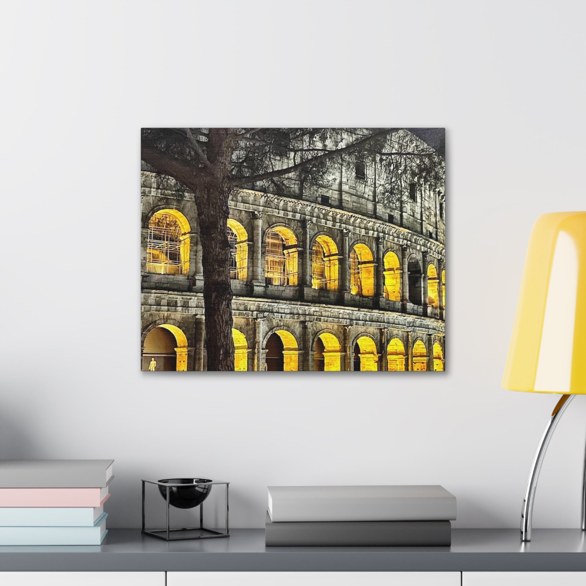 Rome at Night Canvas Wrap