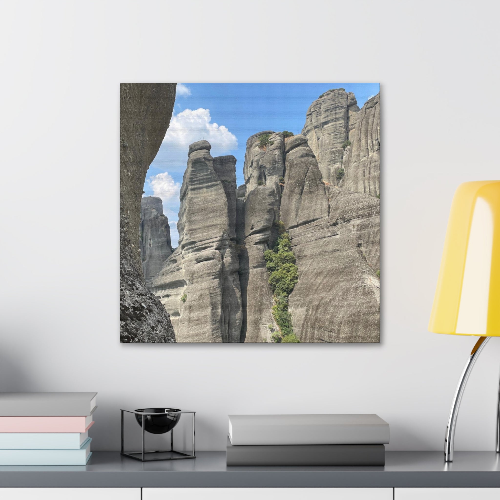 Meteora Mountains Greece Canvas Wrap