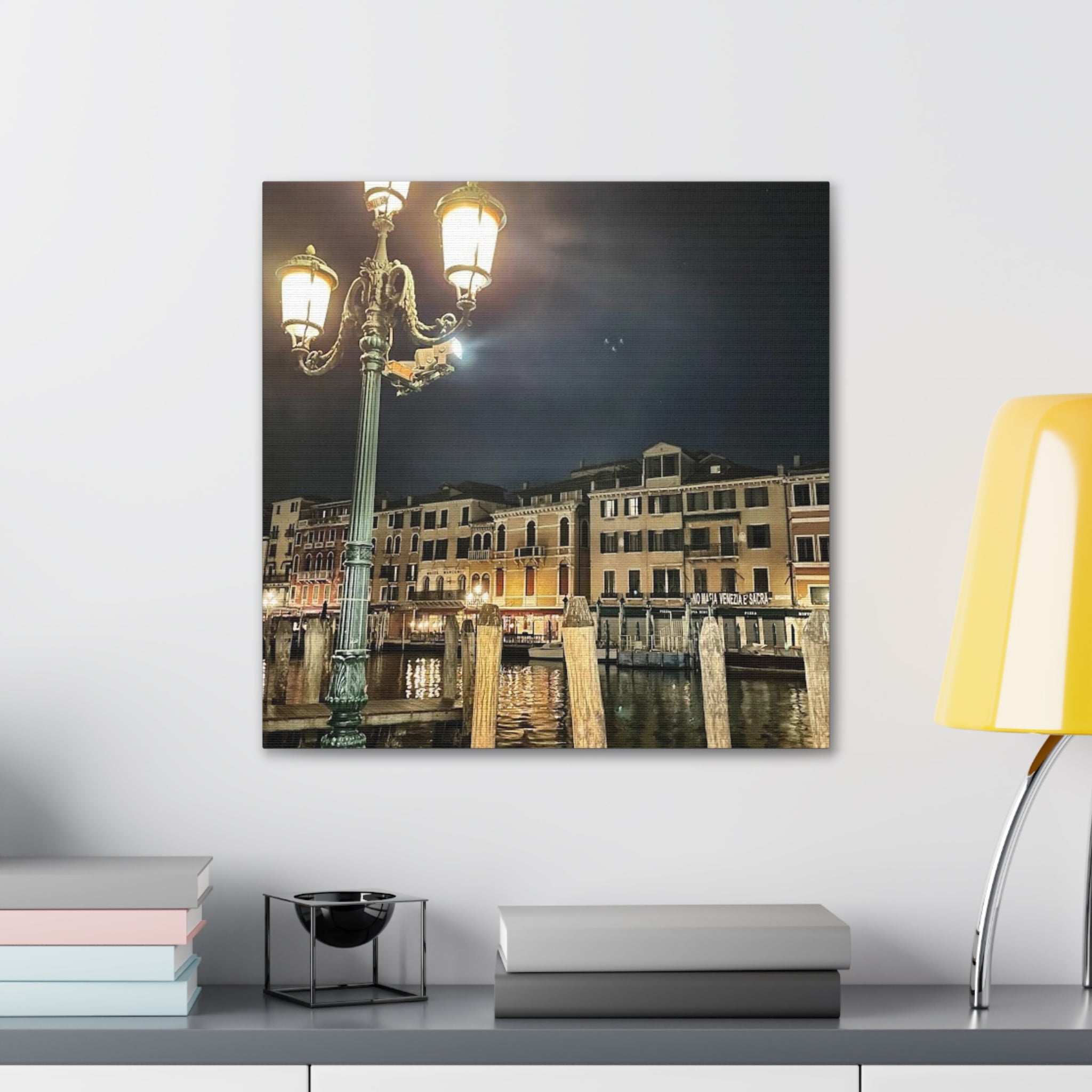 Venice Italy at Night Canvas Wrap