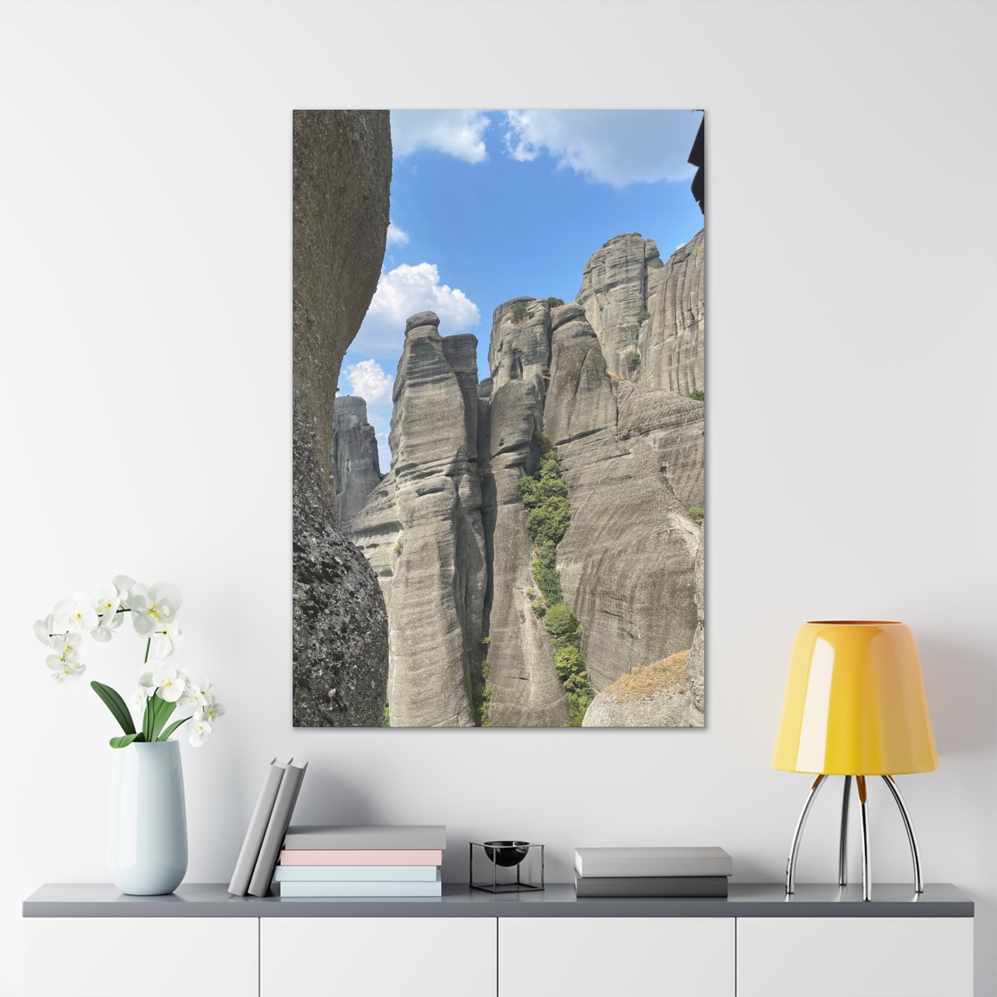 Meteora Mountains Greece Canvas Wrap