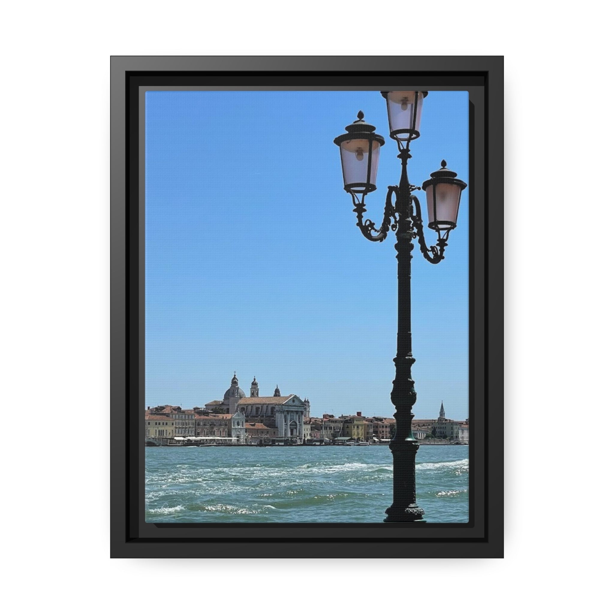 Venice Italy Matte Canvas, Black Frame