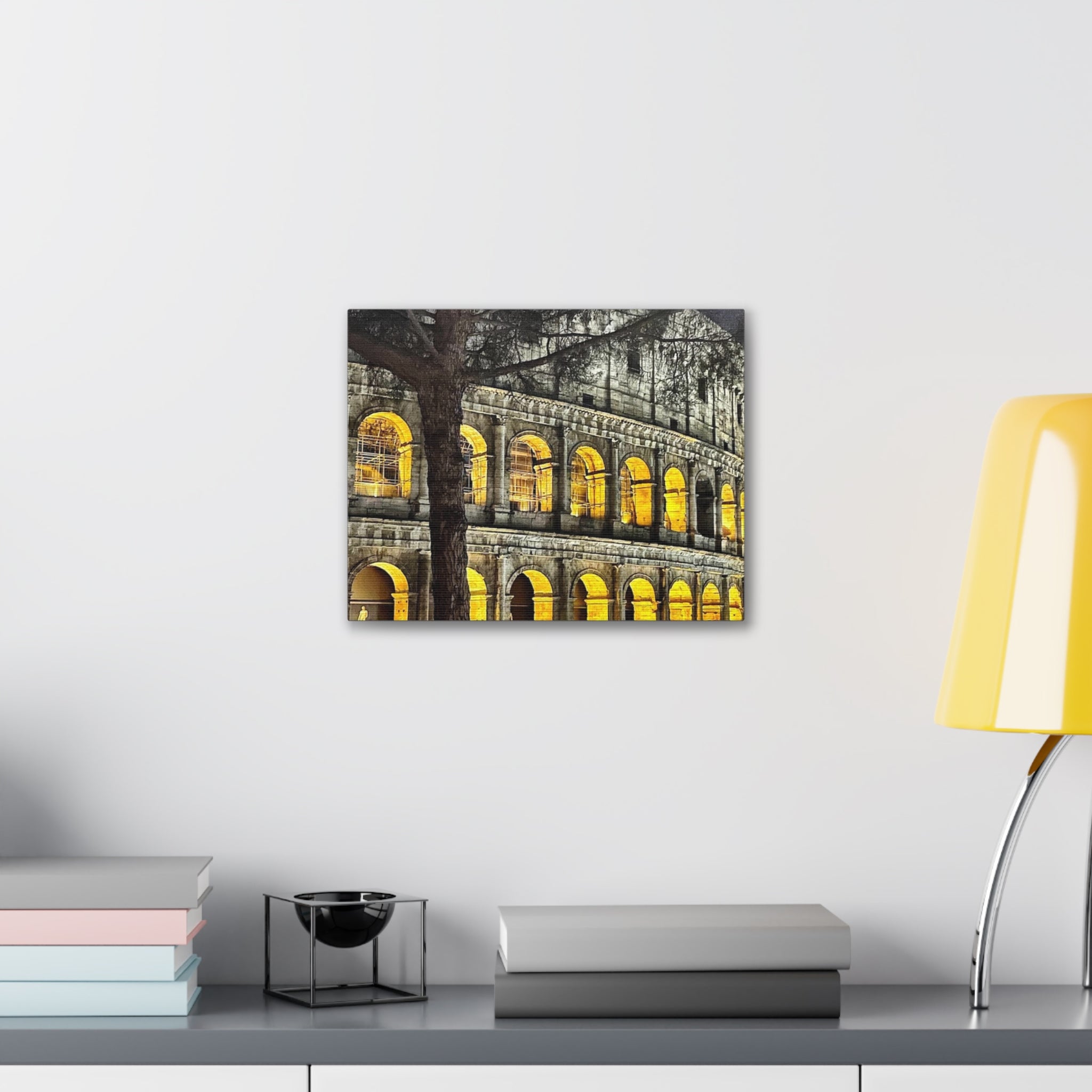 Rome at Night Canvas Wrap