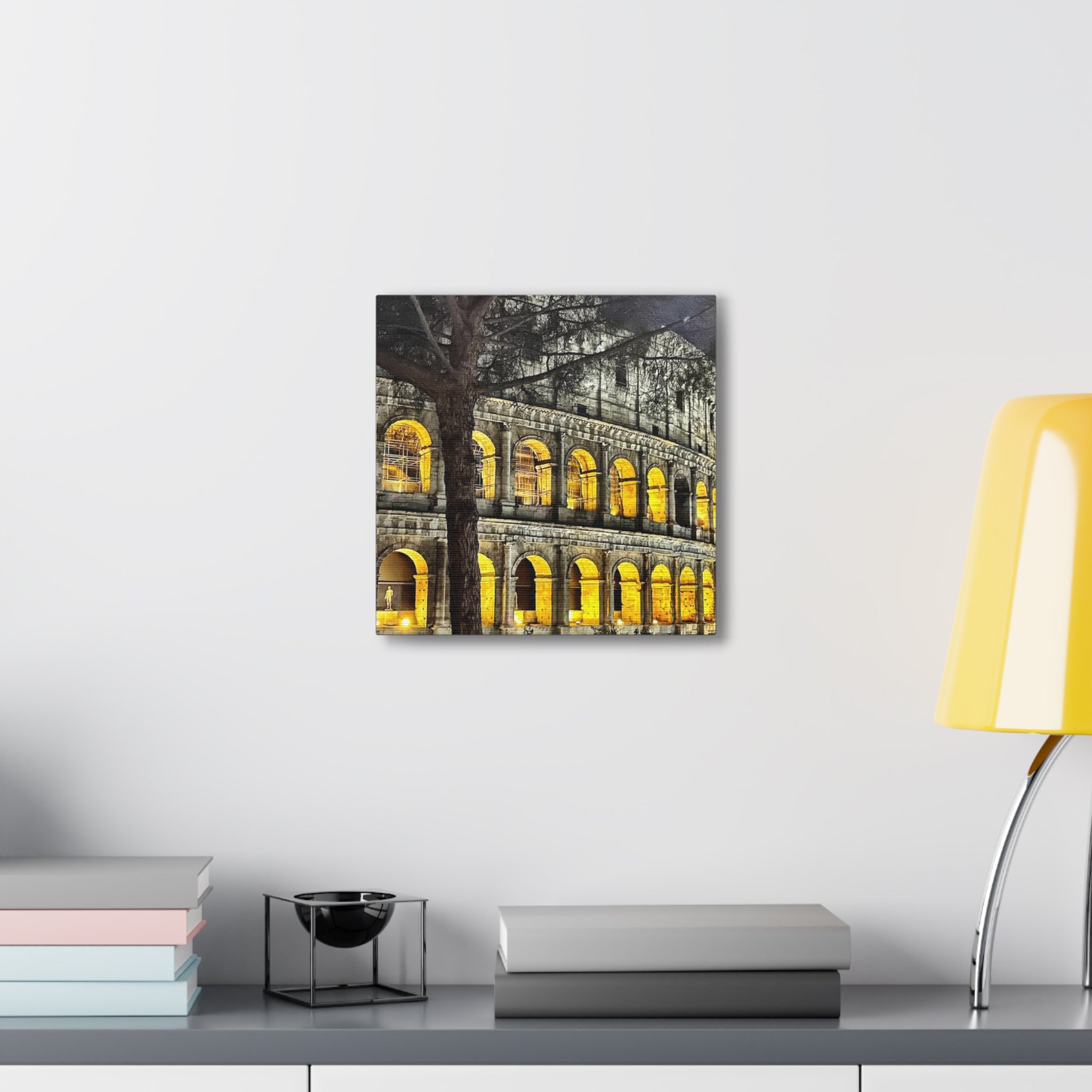 Rome at Night Canvas Wrap