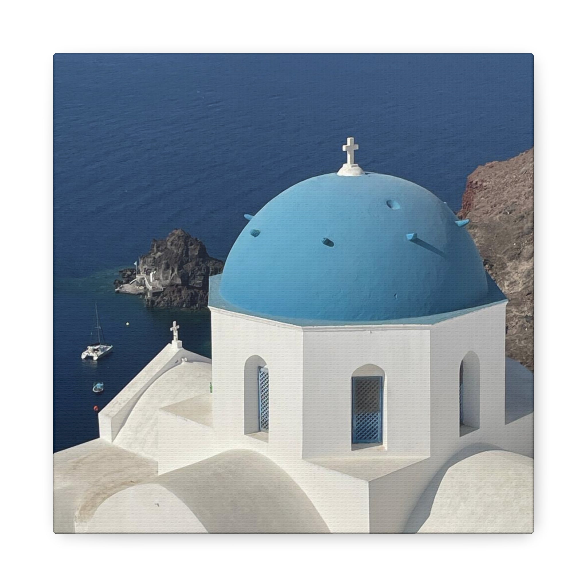 Santorini Greece Canvas Wrap