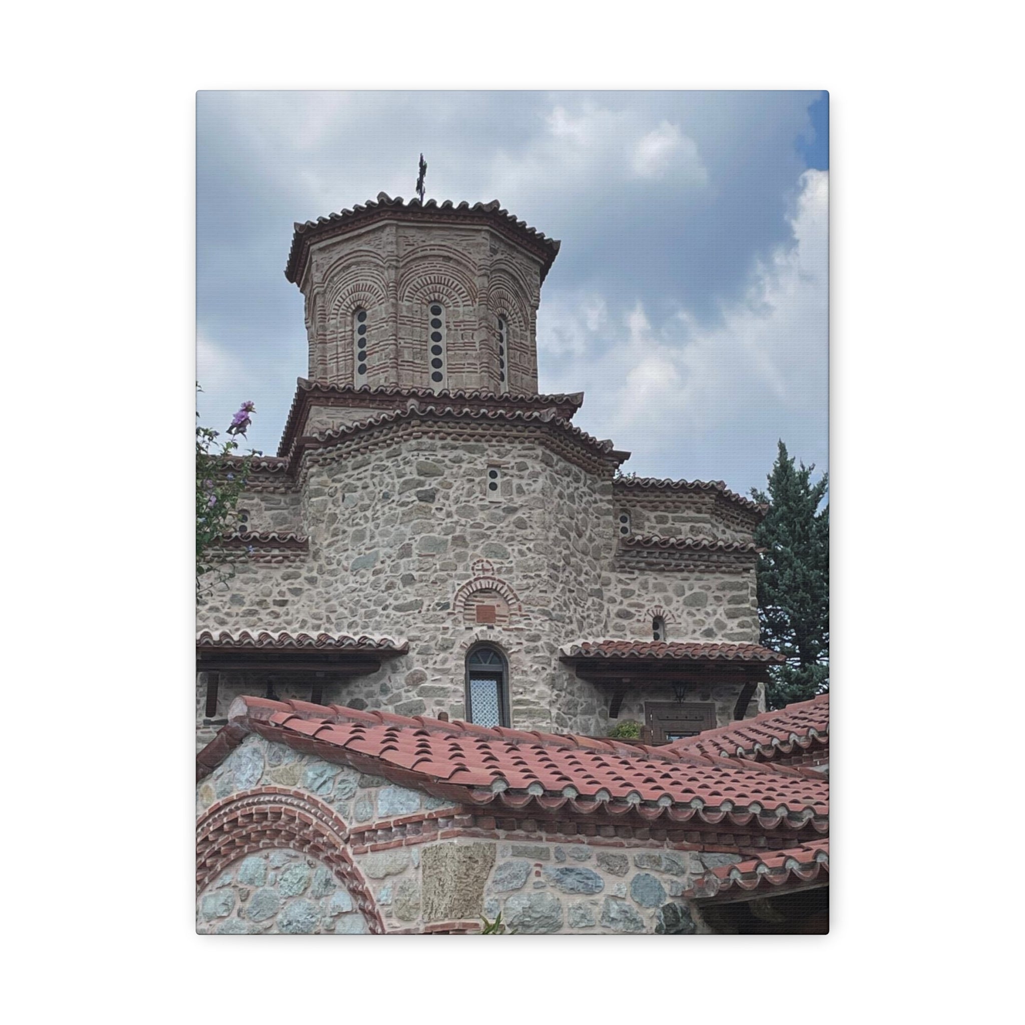 Greek Monastery Canvas Wrap