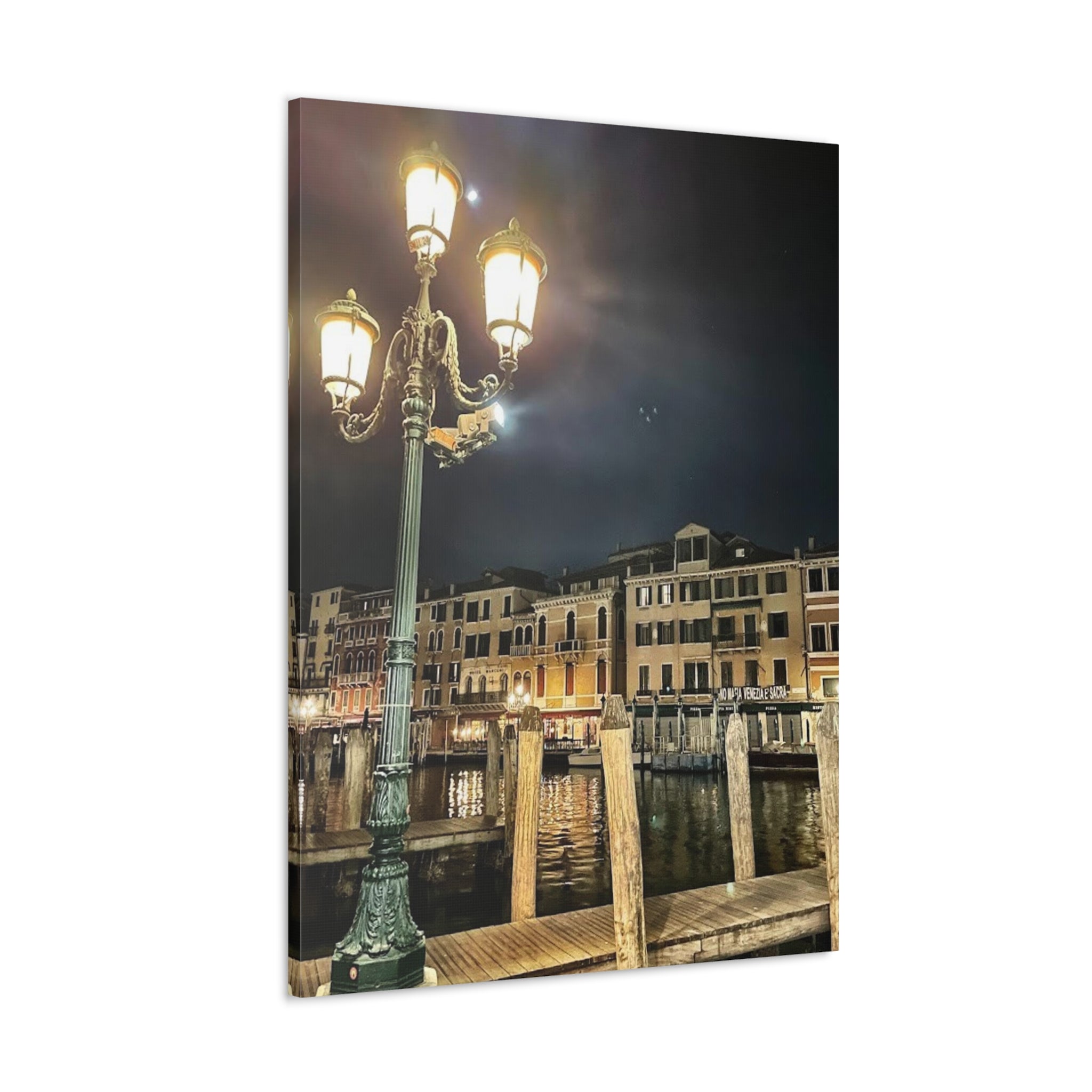 Venice Italy at Night Canvas Wrap