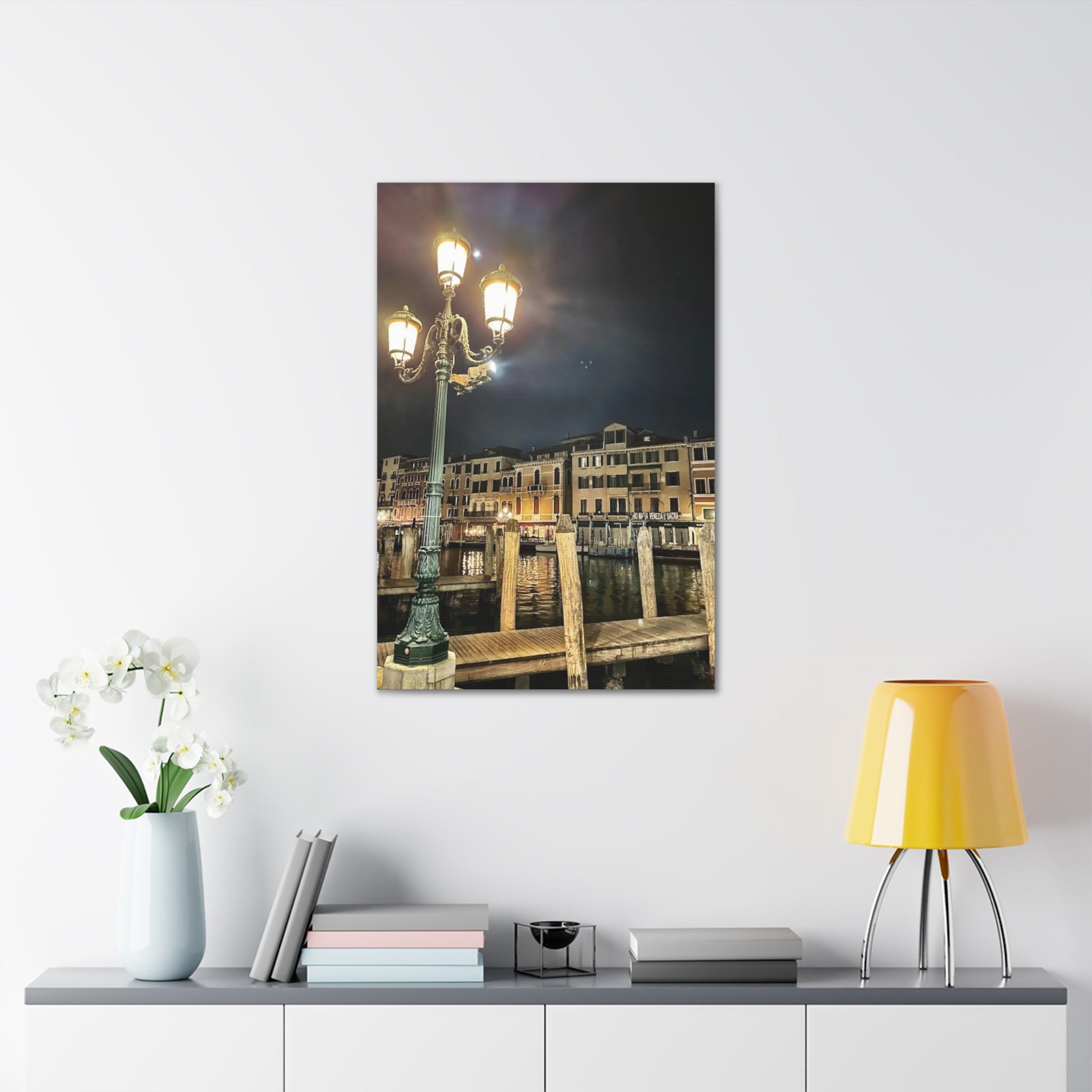 Venice Italy at Night Canvas Wrap