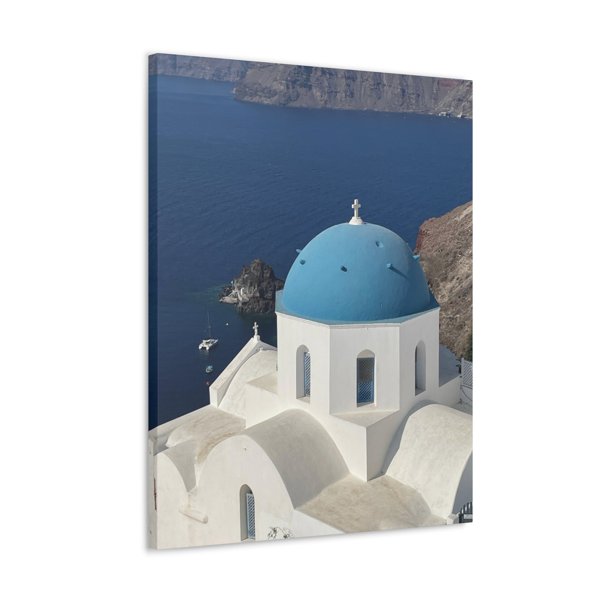 Santorini Greece Canvas Wrap