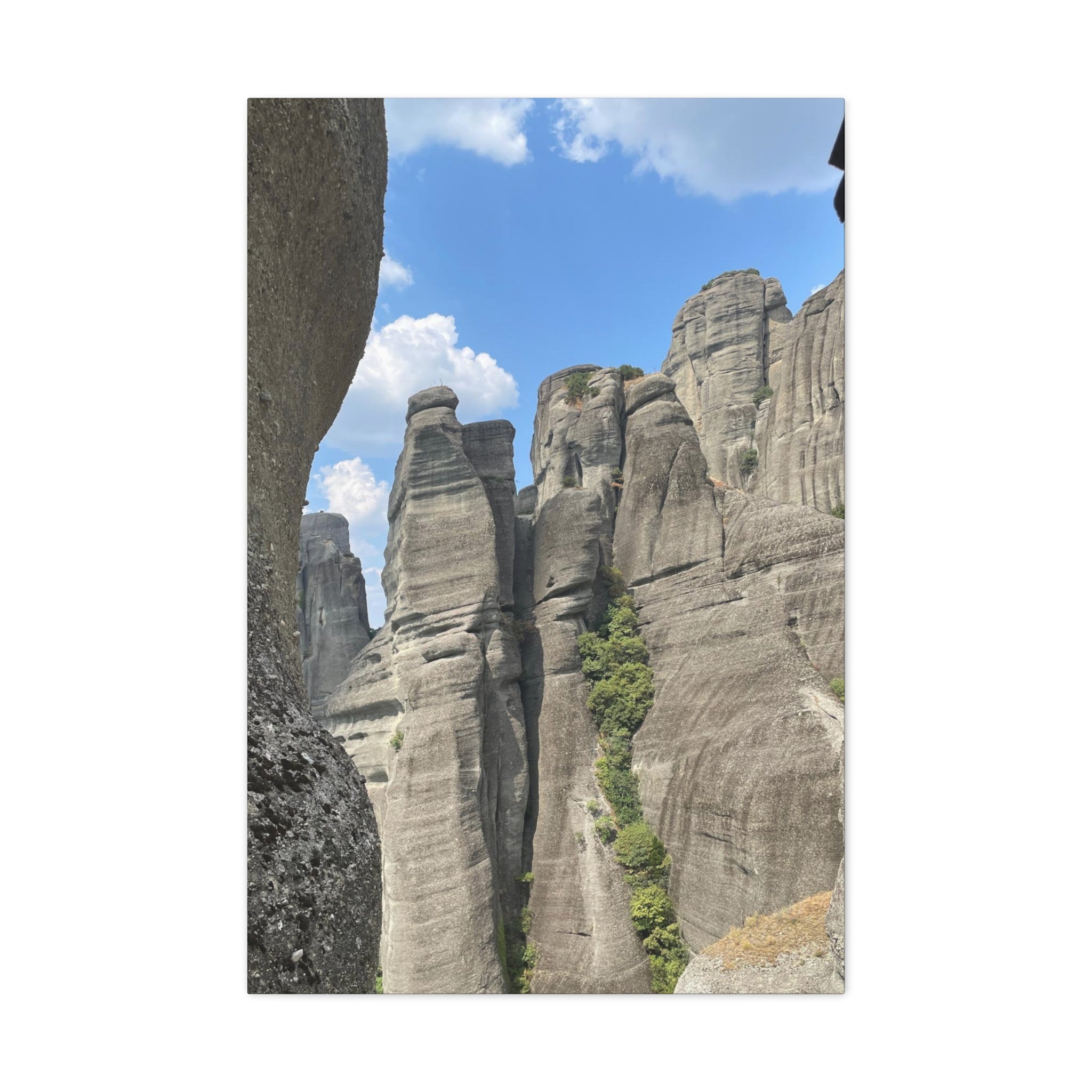 Meteora Mountains Greece Canvas Wrap