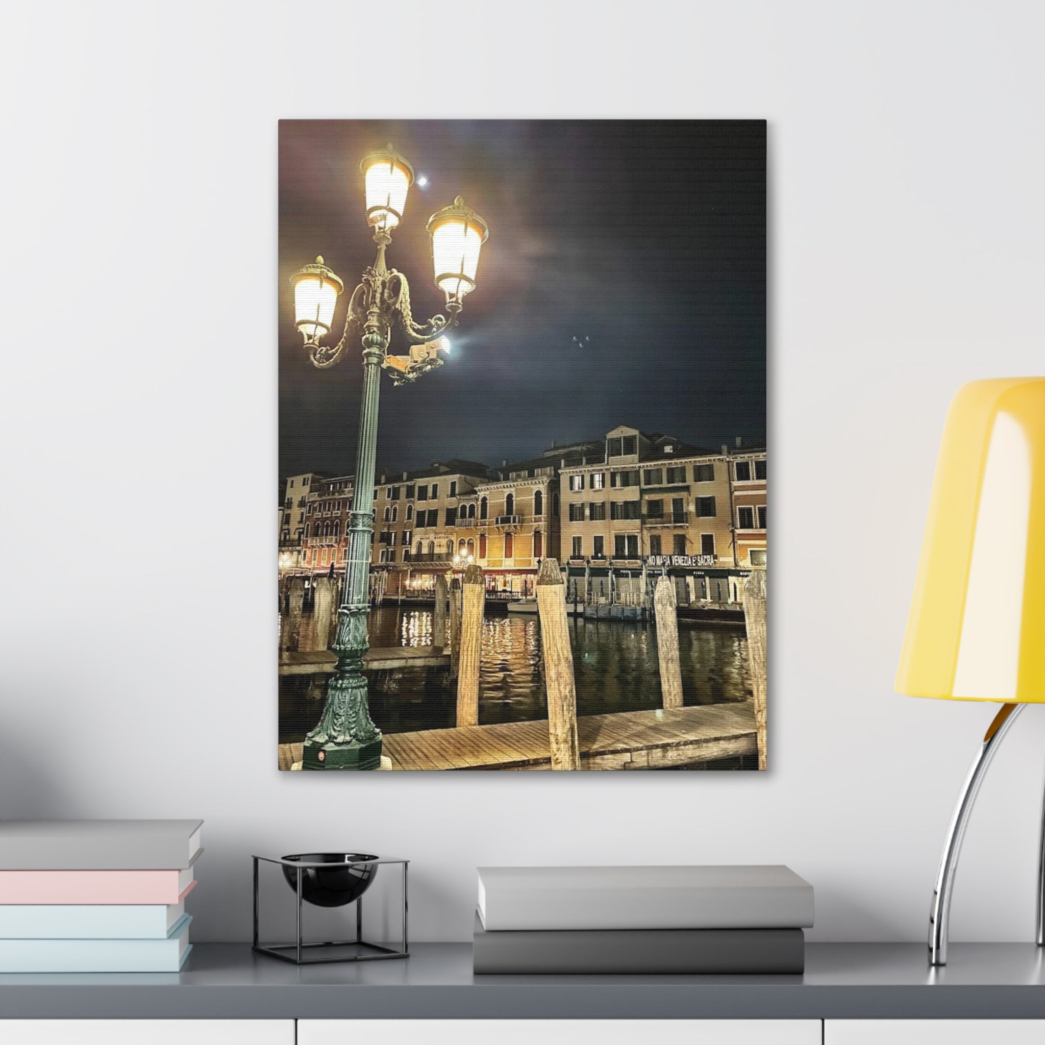 Venice Italy at Night Canvas Wrap