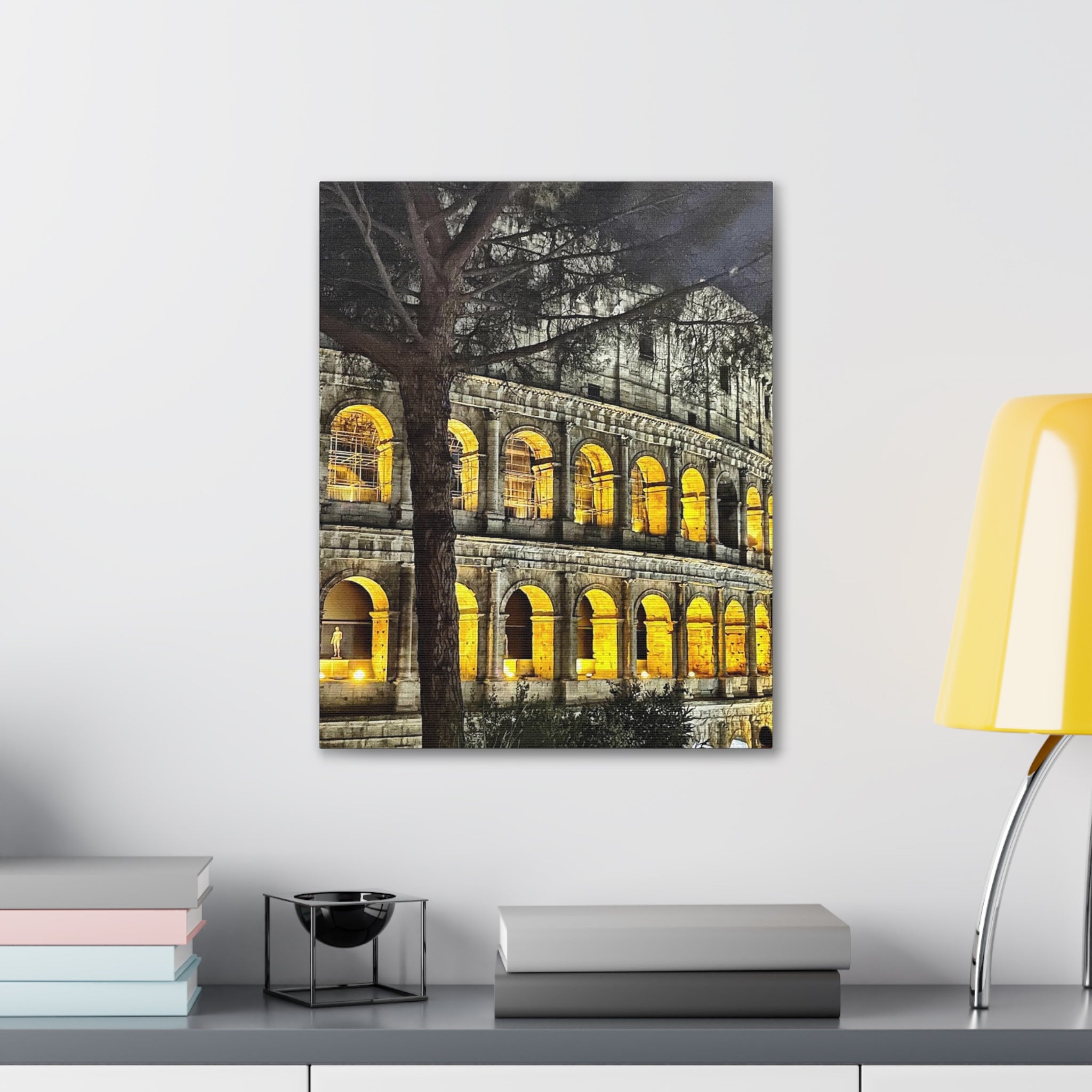 Rome at Night Canvas Wrap