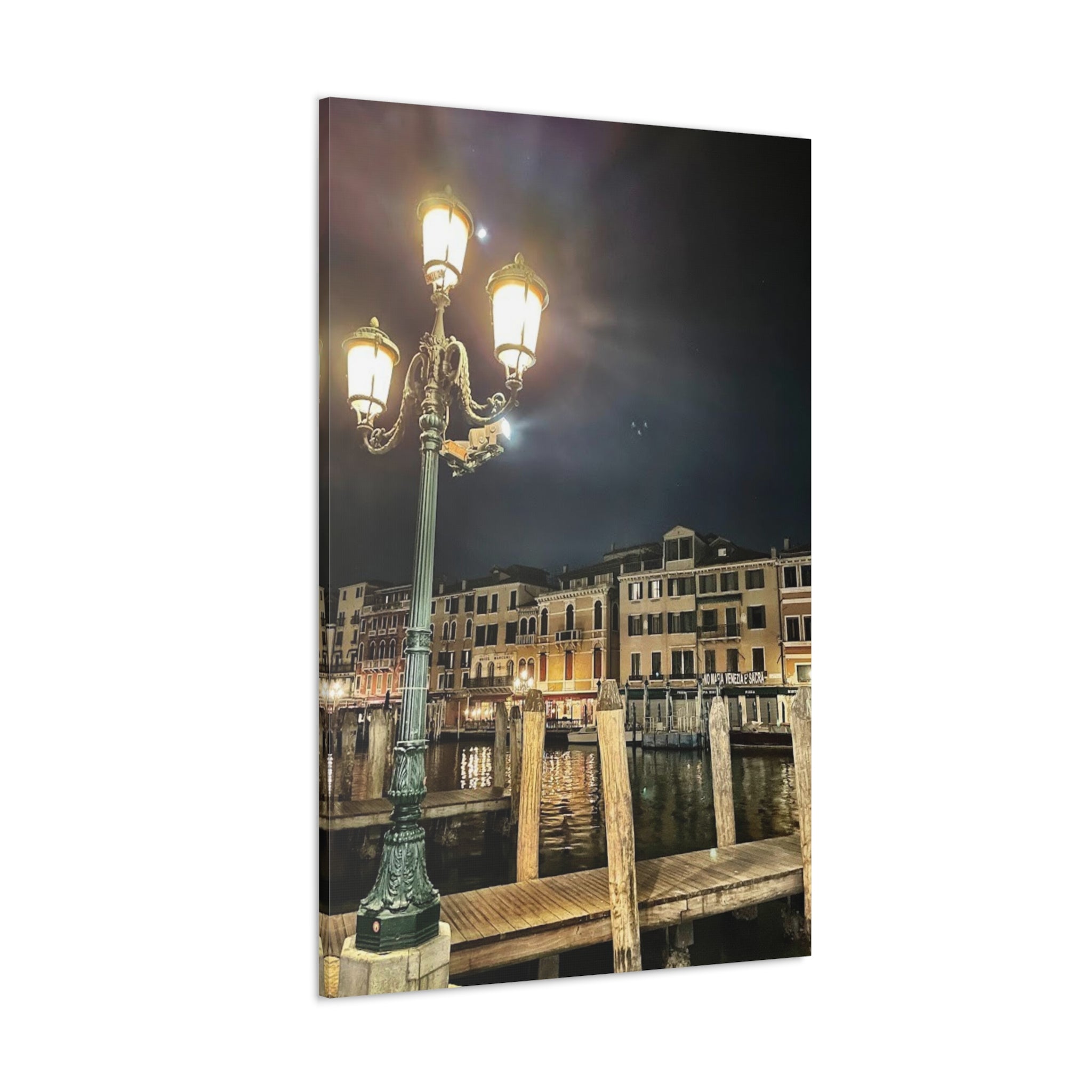 Venice Italy at Night Canvas Wrap