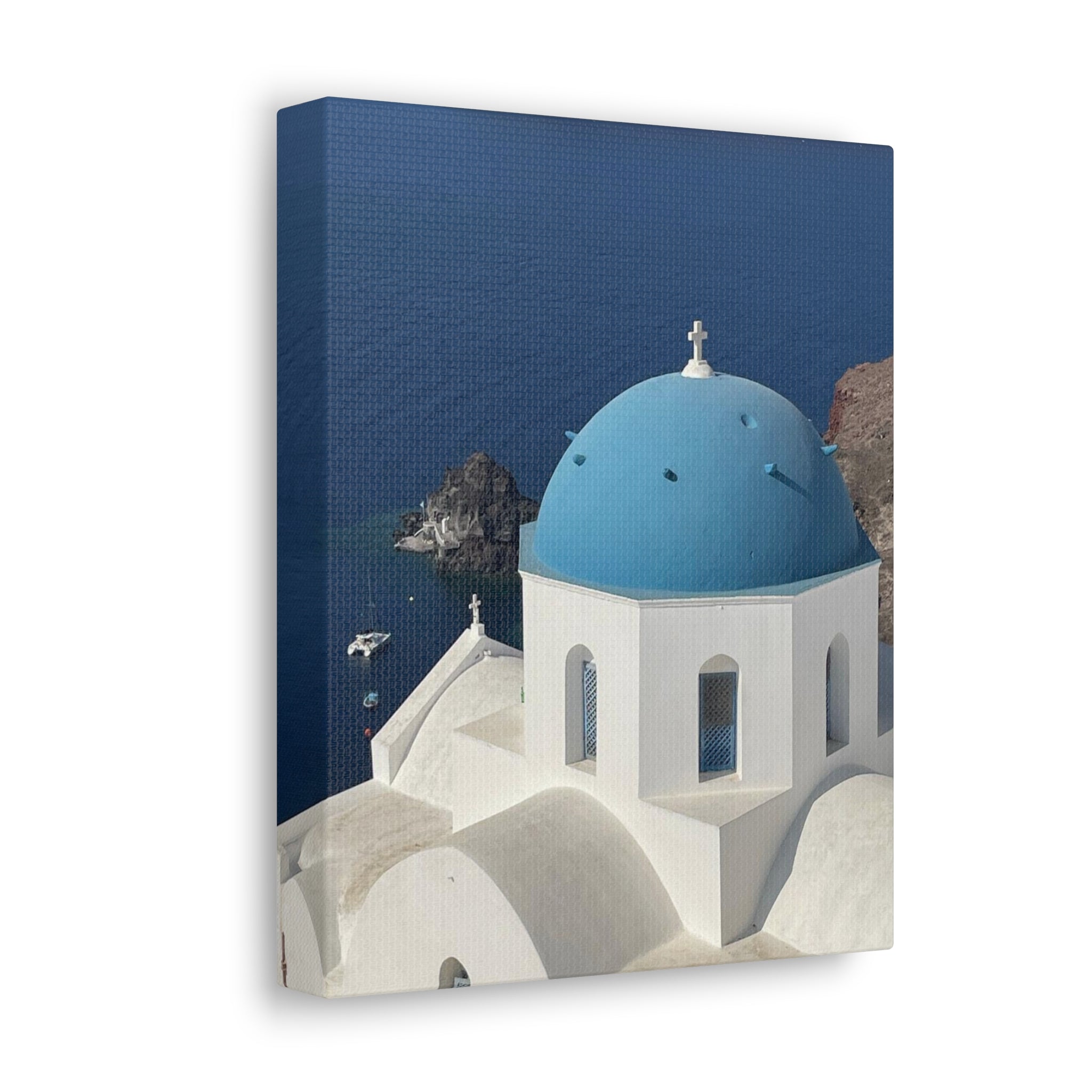 Santorini Greece Canvas Wrap