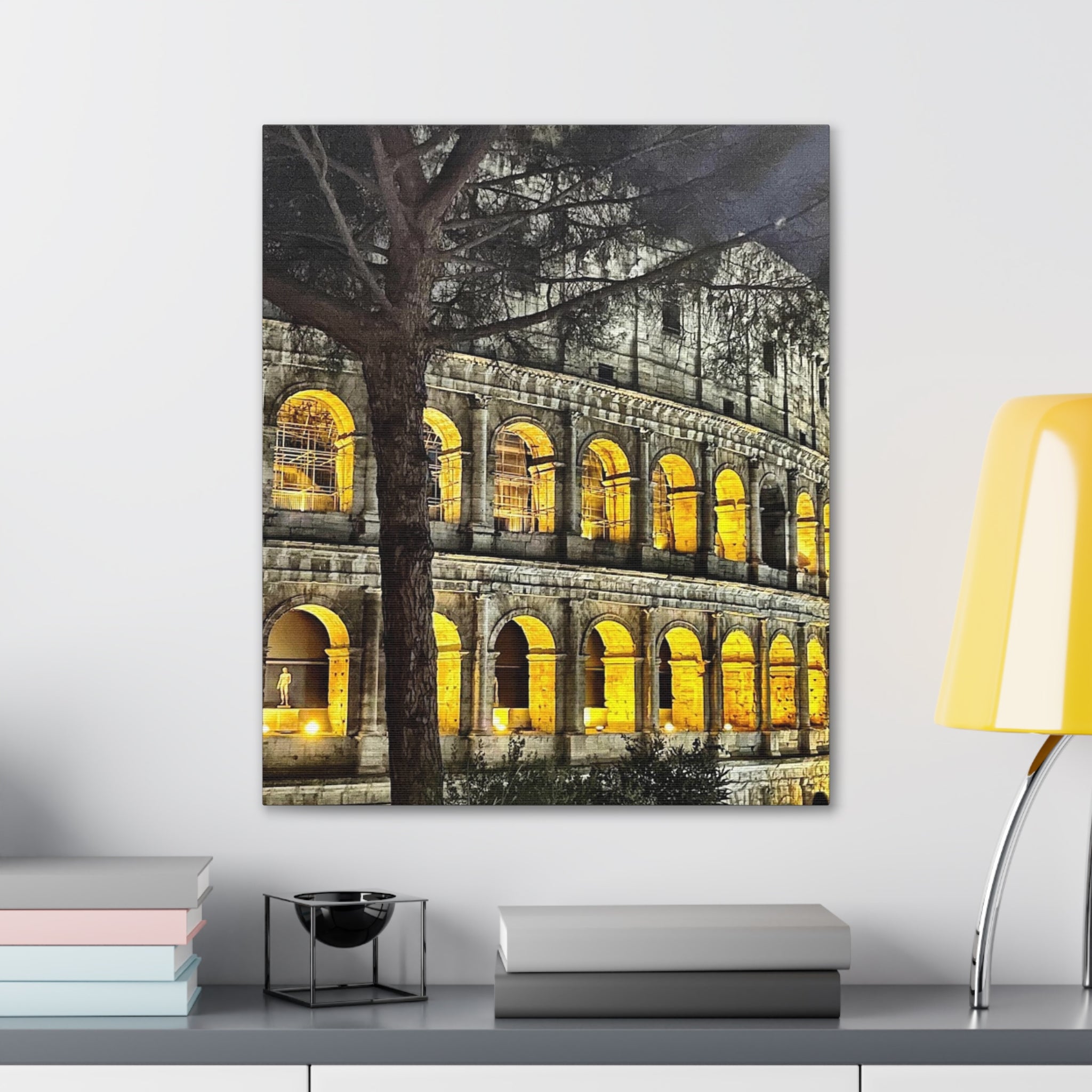 Rome at Night Canvas Wrap