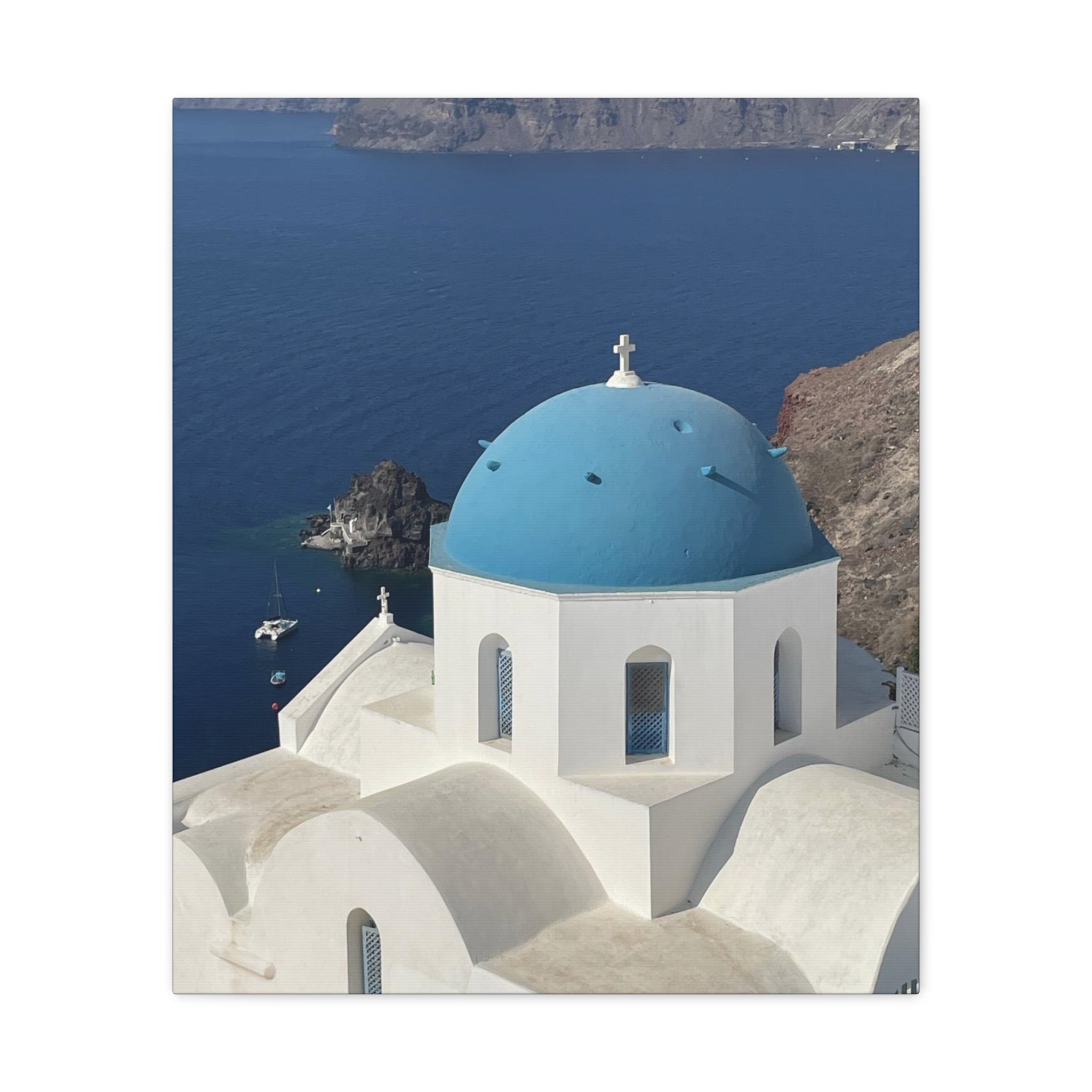 Santorini Greece Canvas Wrap