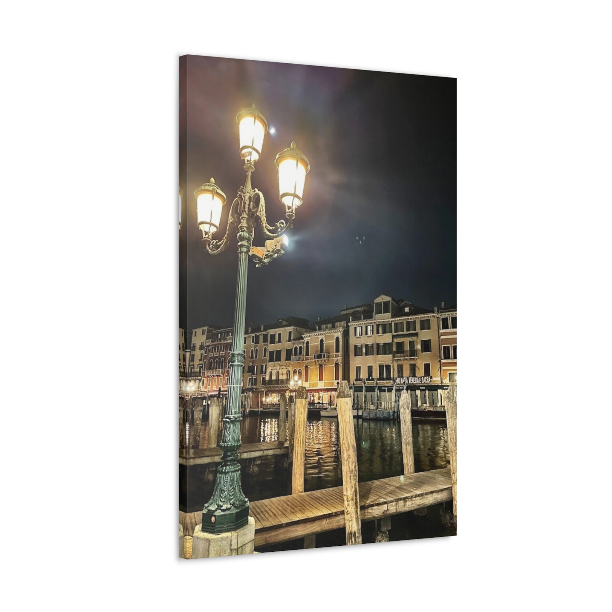 Venice Italy at Night Canvas Wrap