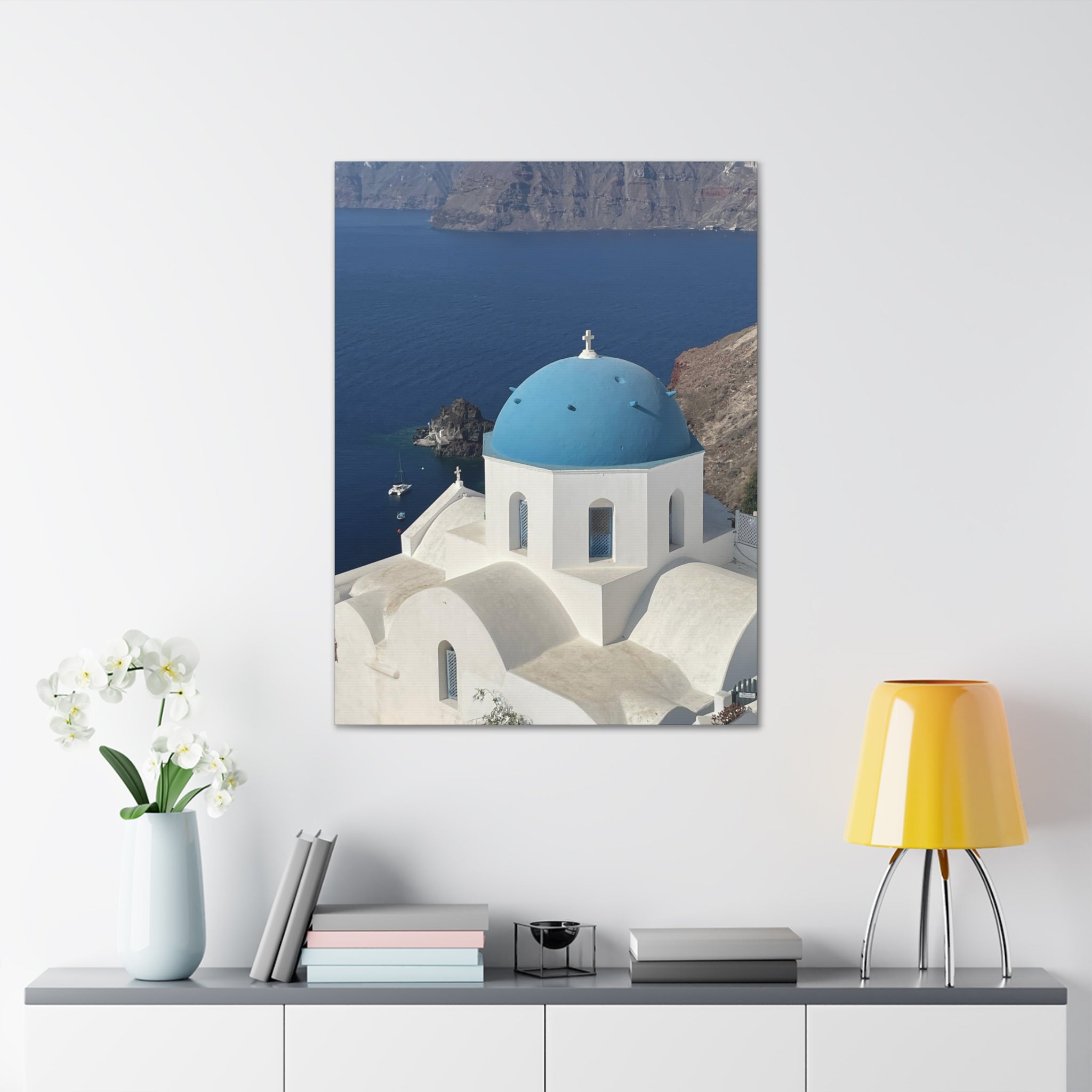 Santorini Greece Canvas Wrap