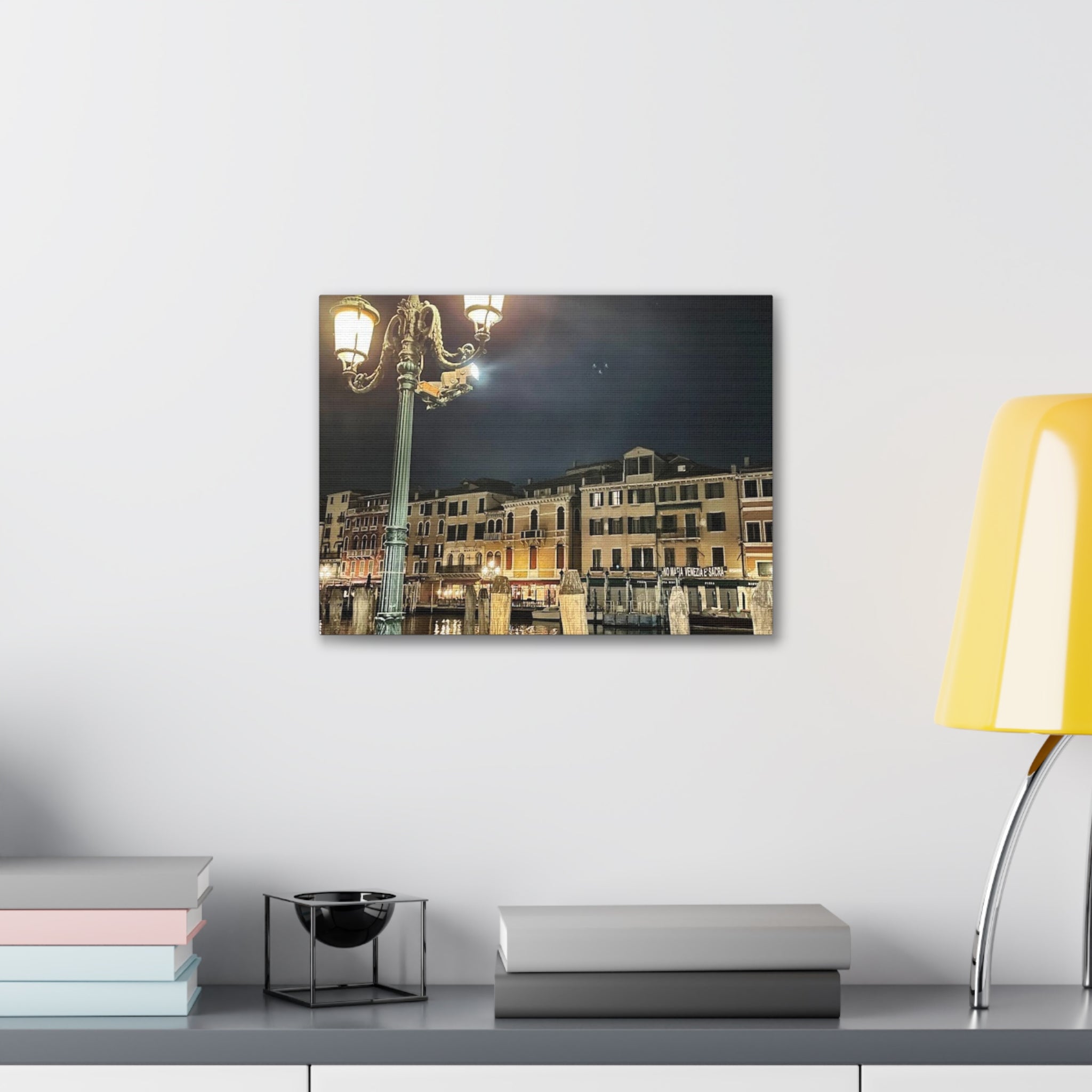 Venice Italy at Night Canvas Wrap