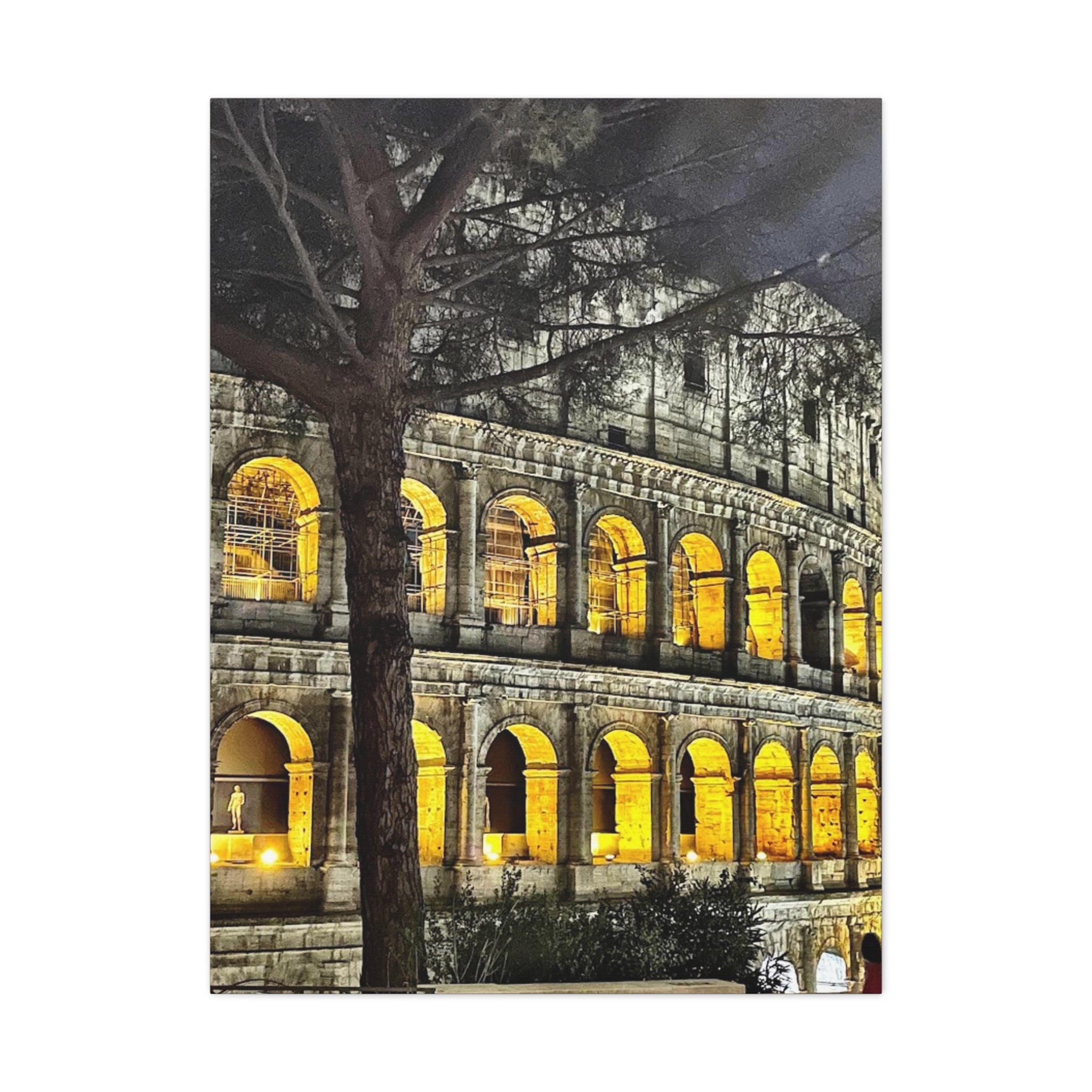 Rome at Night Canvas Wrap