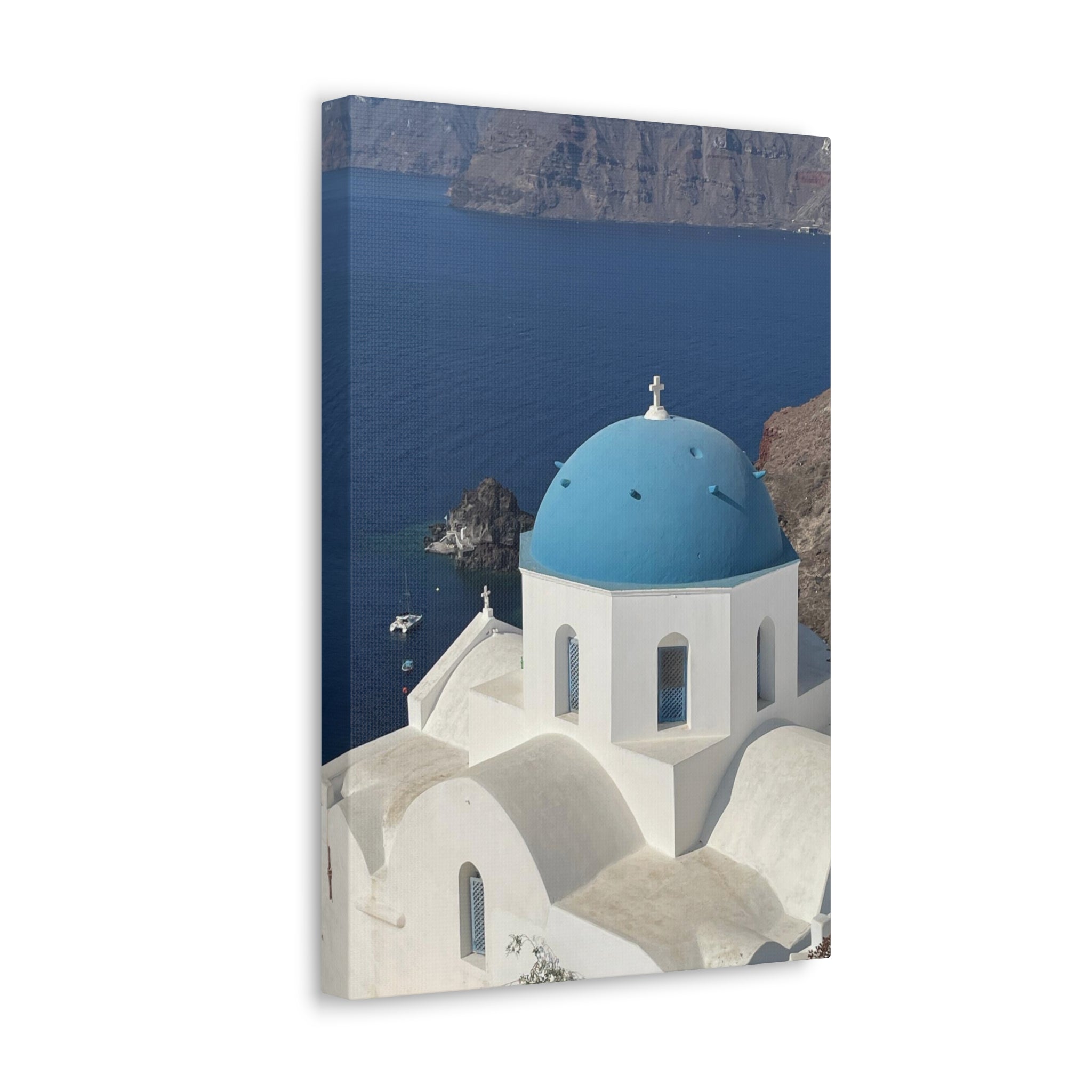 Santorini Greece Canvas Wrap